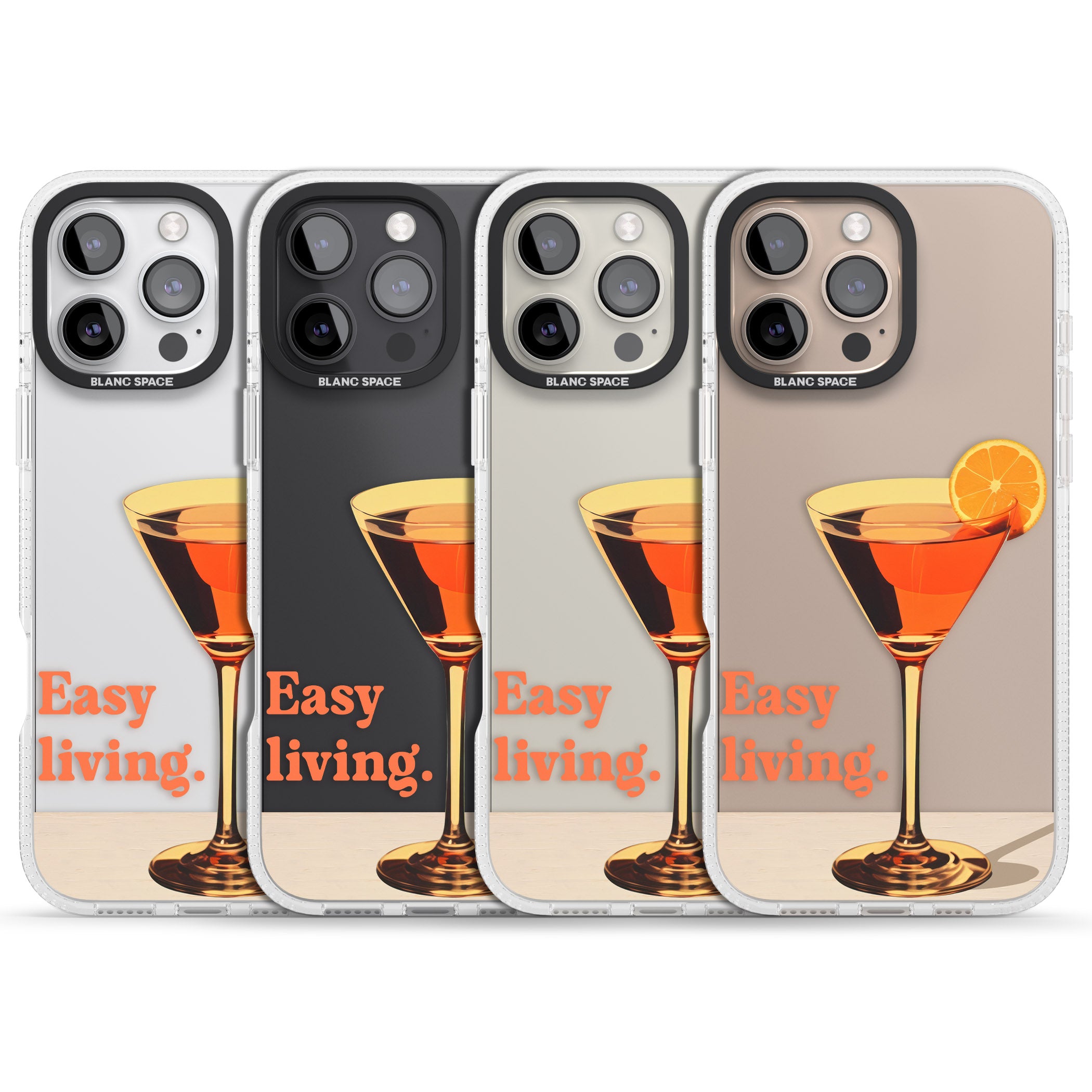 Easy Living iPhone 16 Pro Max / 16 Pro Clear Case Impact Air - Blanc Space