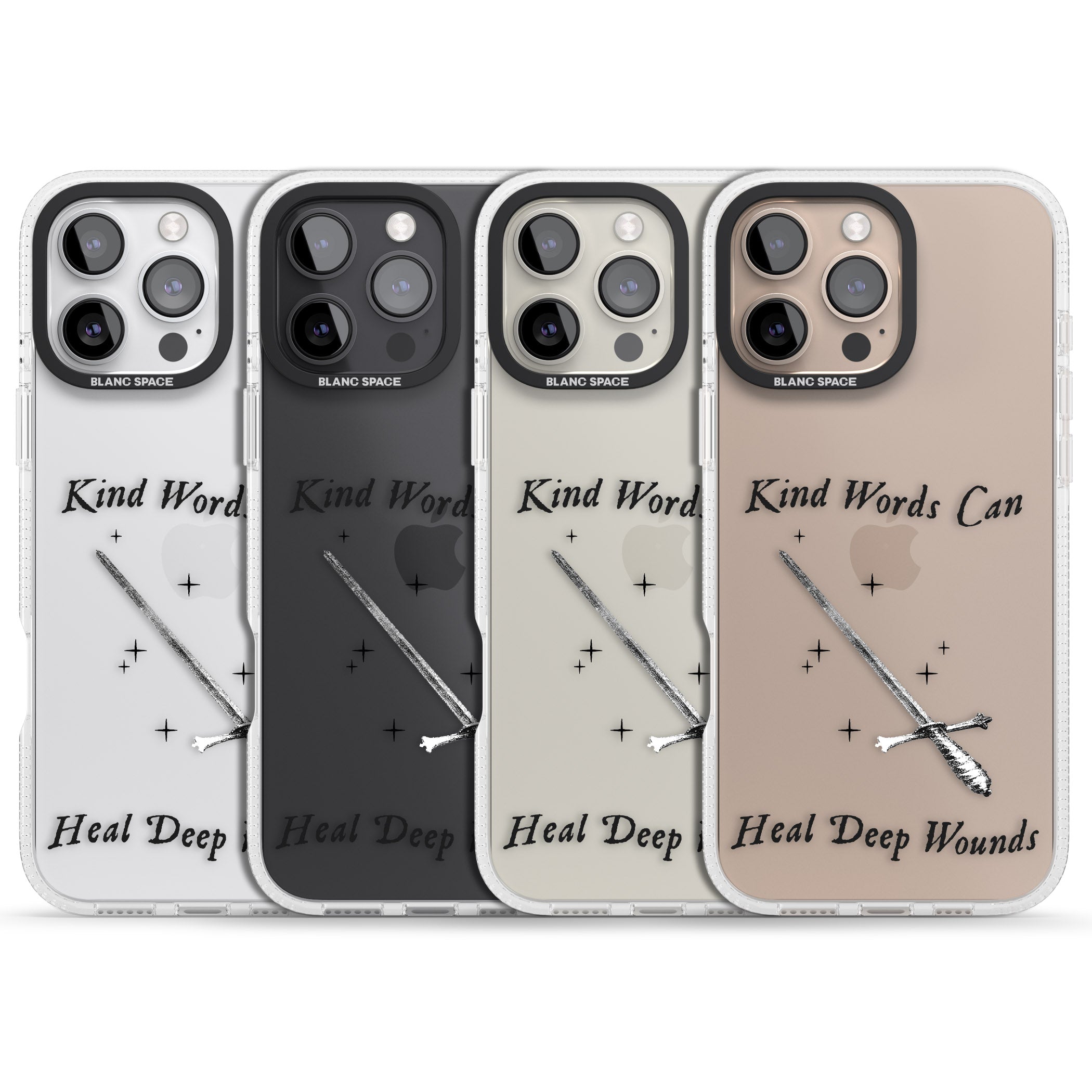 Kind Words Can Heal Deep Wounds iPhone 16 Pro Max / 16 Pro Clear Case Impact Air - Blanc Space