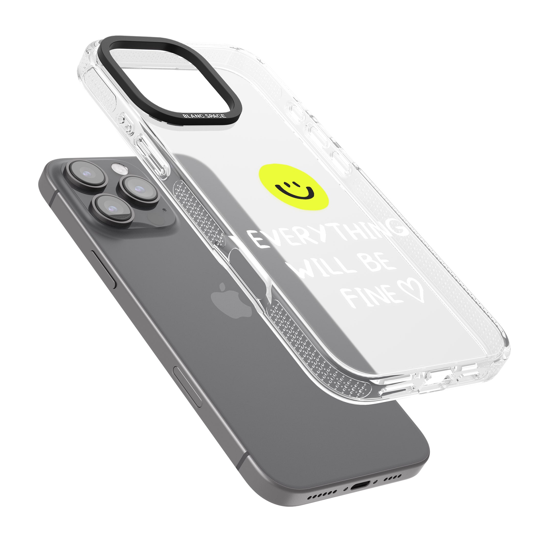 Everything Will Be Fine iPhone 16 Pro Max / 16 Pro Clear Case Impact Air - Blanc Space