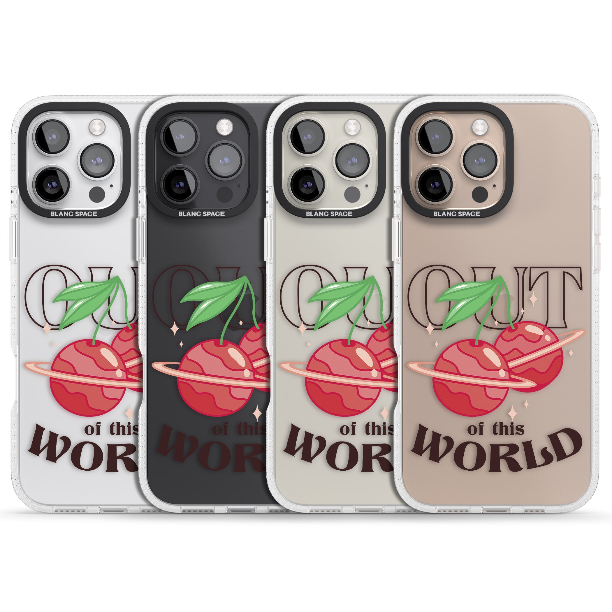 Out of This World iPhone 16 Pro Max / 16 Pro Clear Case Impact Air - Blanc Space