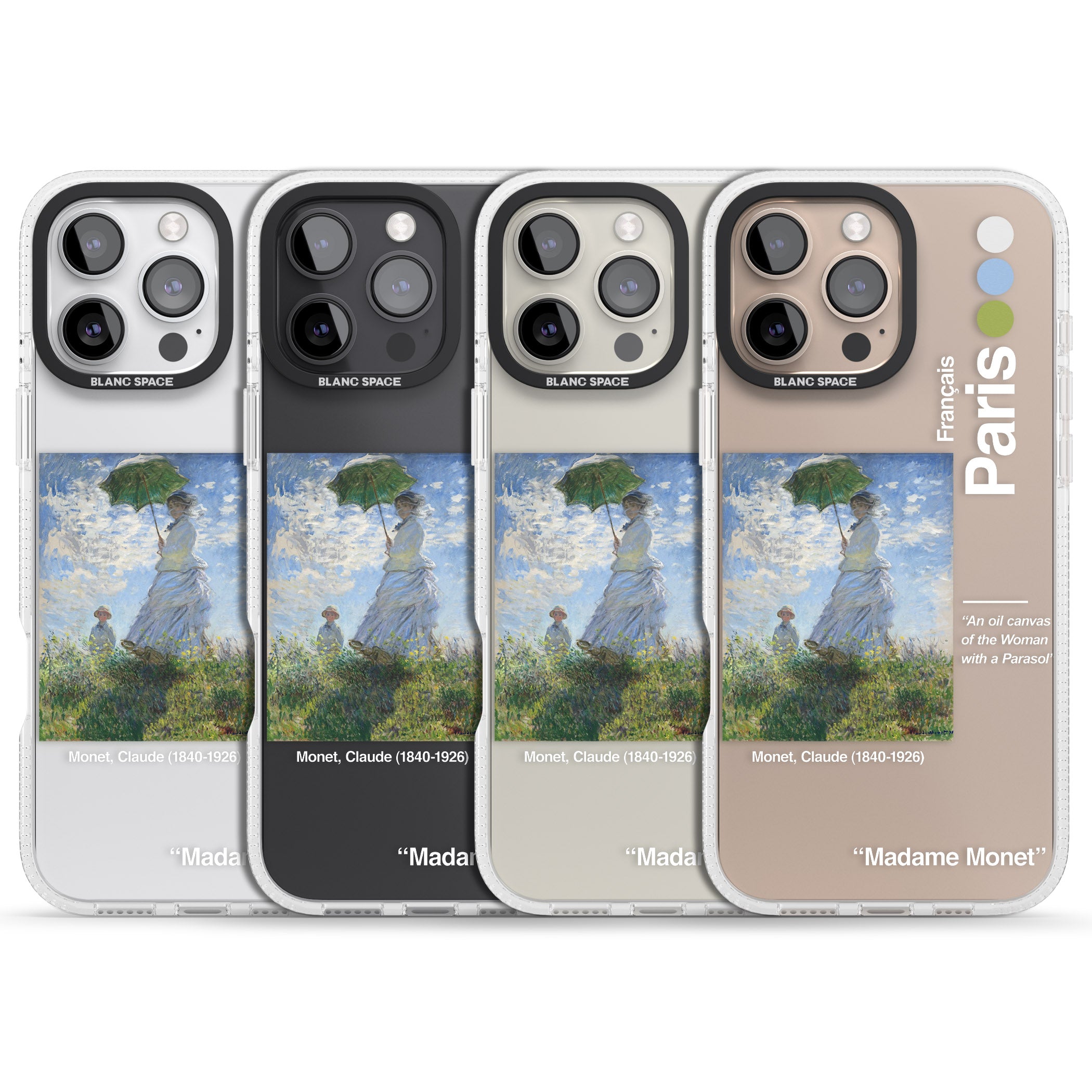 Madame Monet and Her Son iPhone 16 Pro Max / 16 Pro Clear Case Impact Air - Blanc Space