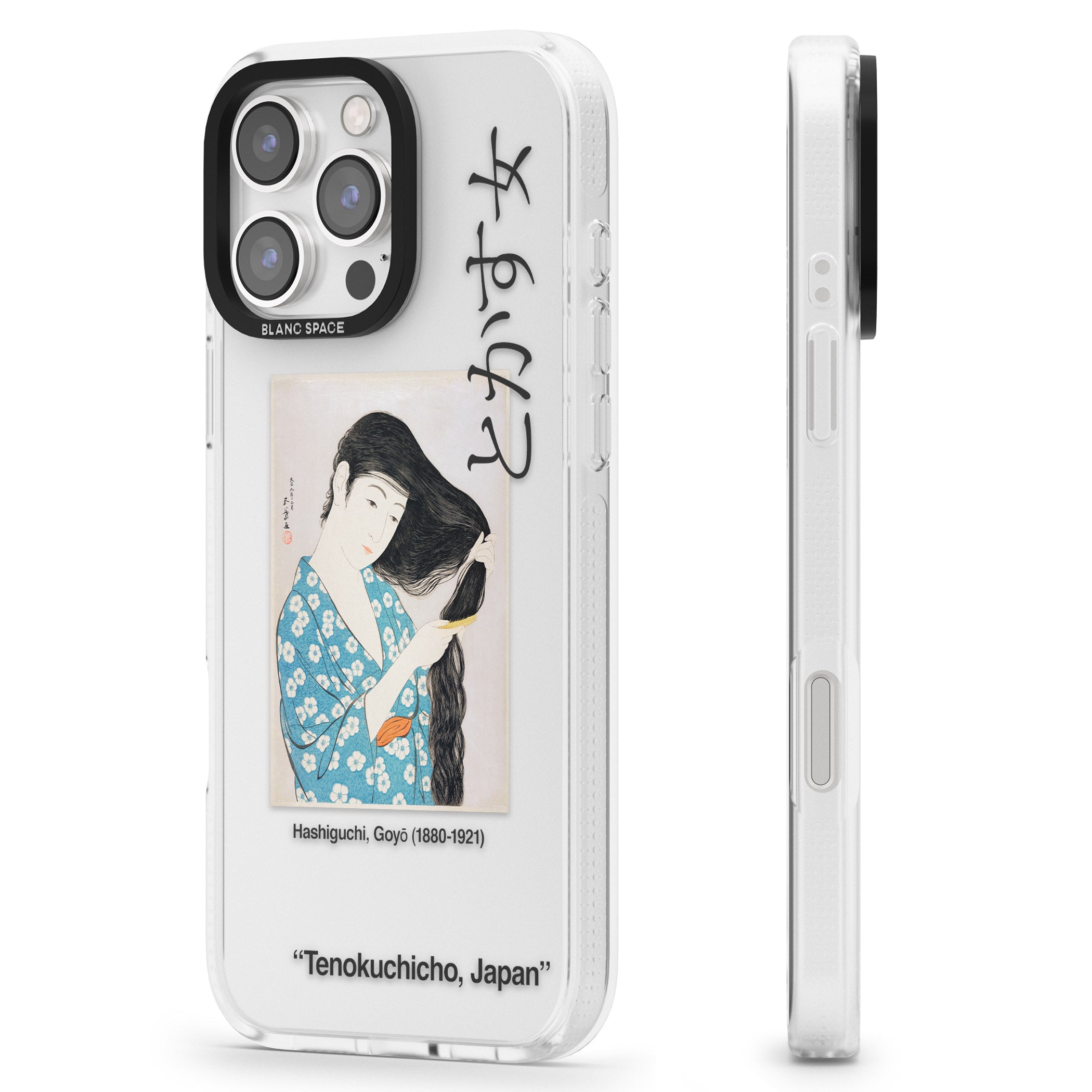 Goyo Hashiguchi iPhone 16 Pro Max / 16 Pro Clear Case Impact Air - Blanc Space