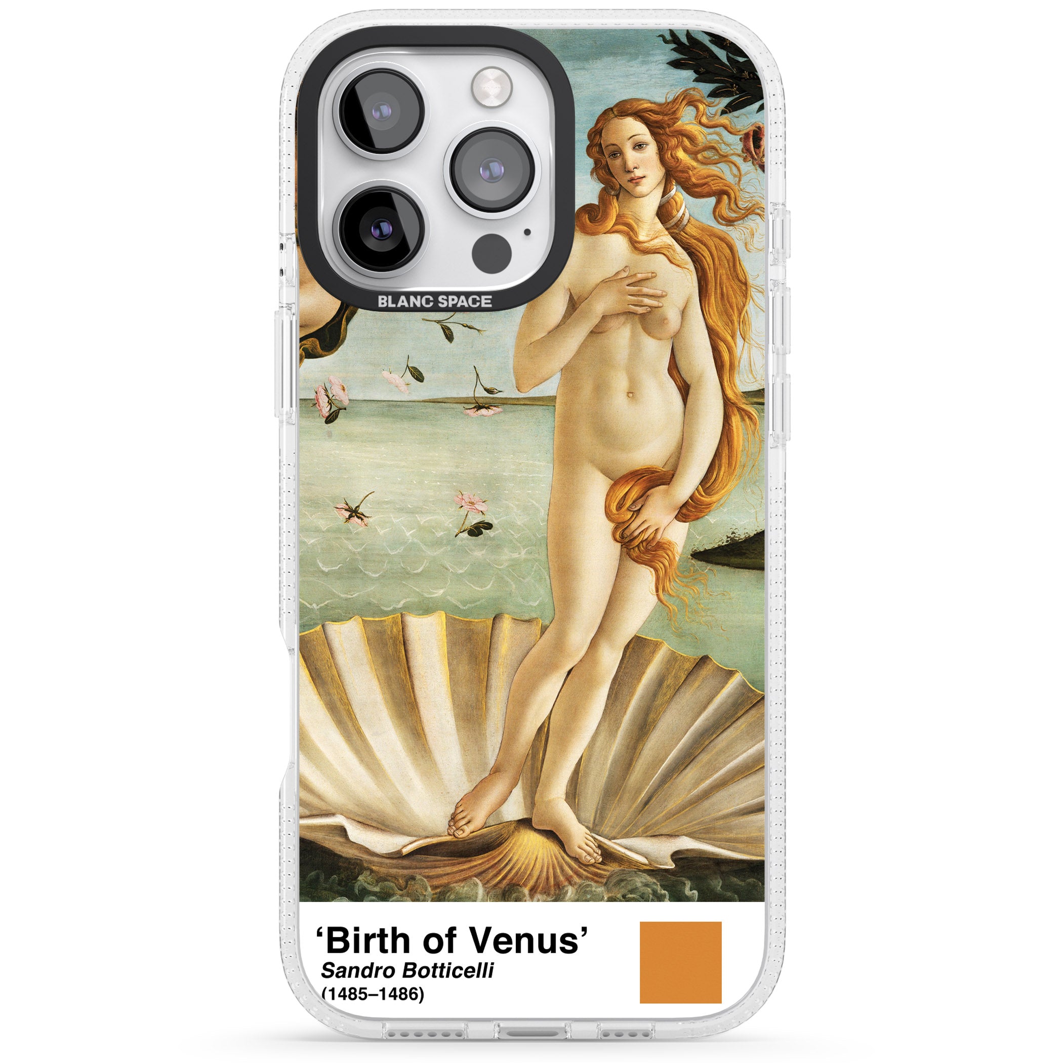 The Birth of Venus iPhone 16 Pro Max / 16 Pro Clear Case Impact Air - Blanc Space