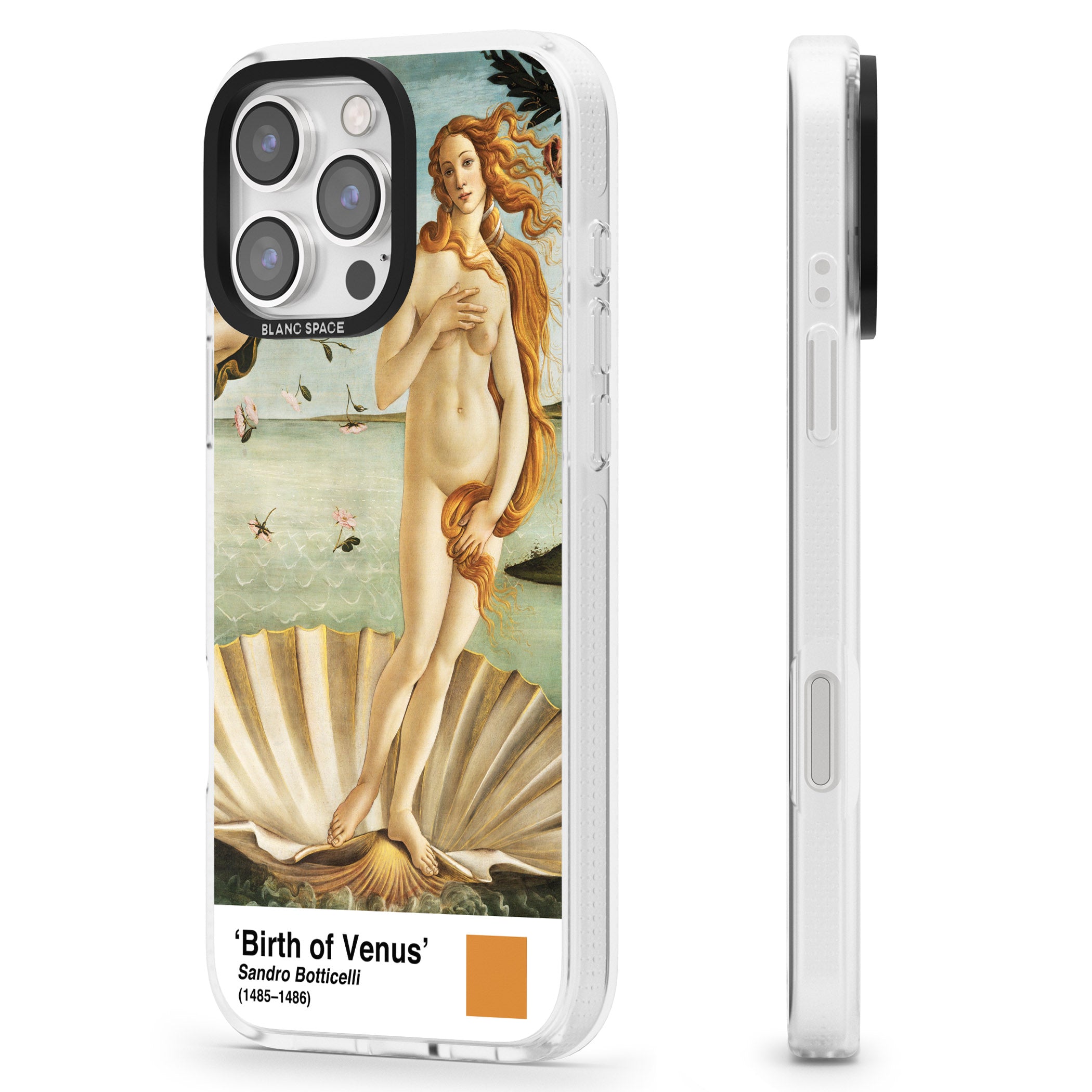 The Birth of Venus iPhone 16 Pro Max / 16 Pro Clear Case Impact Air - Blanc Space