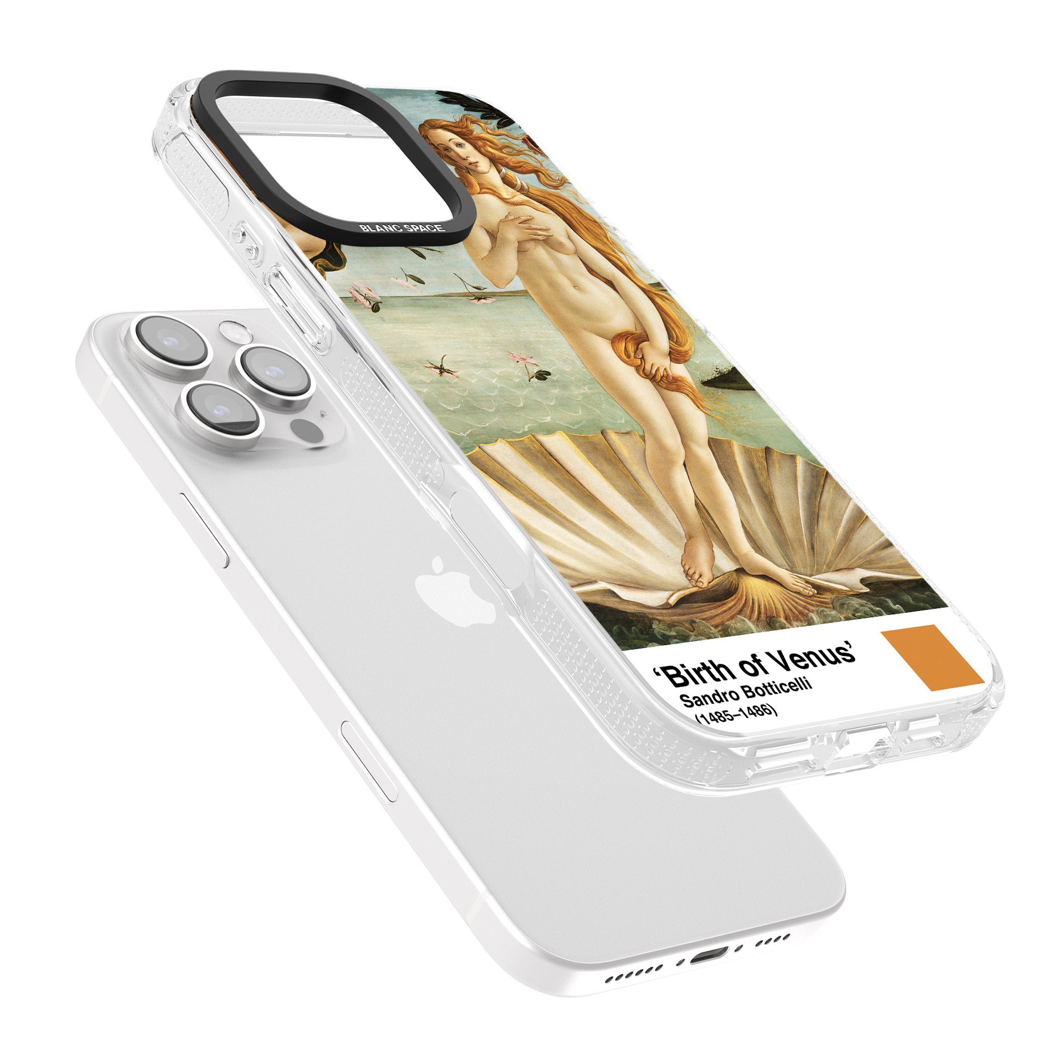The Birth of Venus iPhone 16 Pro Max / 16 Pro Clear Case Impact Air - Blanc Space