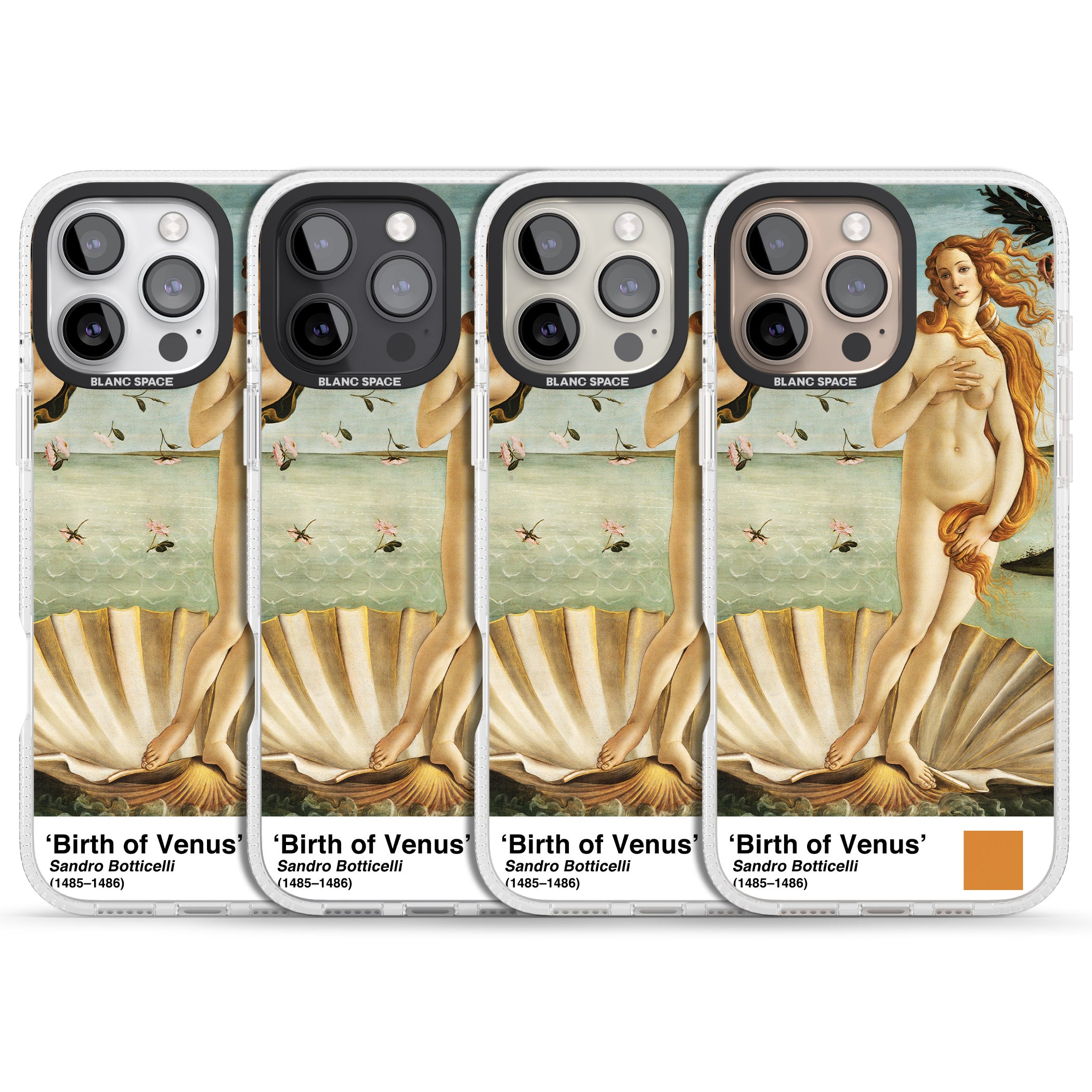 The Birth of Venus iPhone 16 Pro Max / 16 Pro Clear Case Impact Air - Blanc Space
