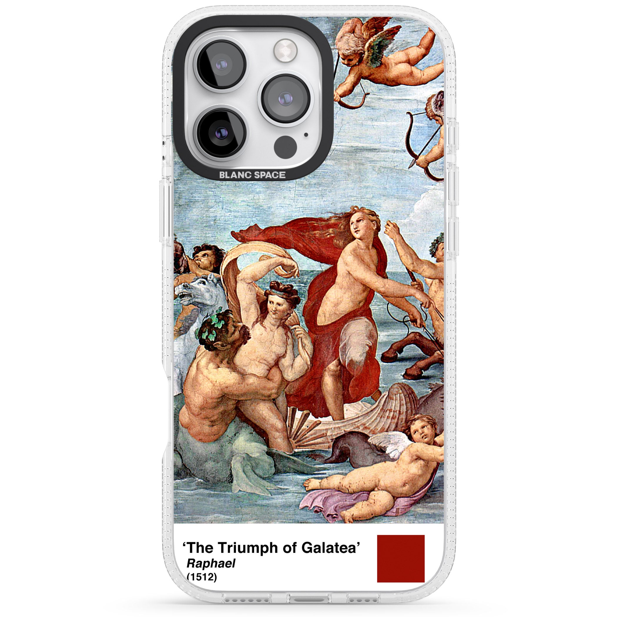 The Triumph of Galatea iPhone 16 Pro Max / 16 Pro Clear Case Impact Air - Blanc Space