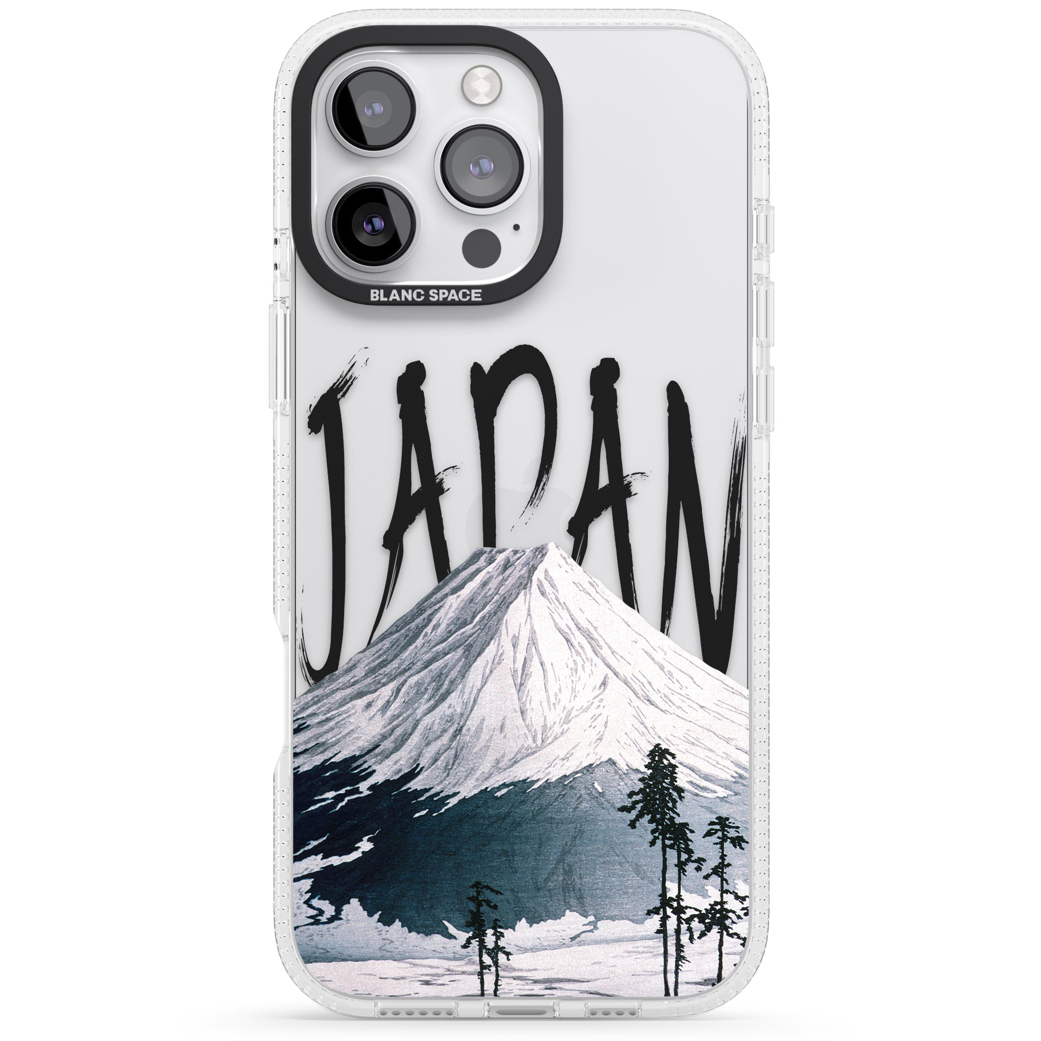Mount Fuji Cutout iPhone 16 Pro Max / 16 Pro Clear Case Impact Air - Blanc Space