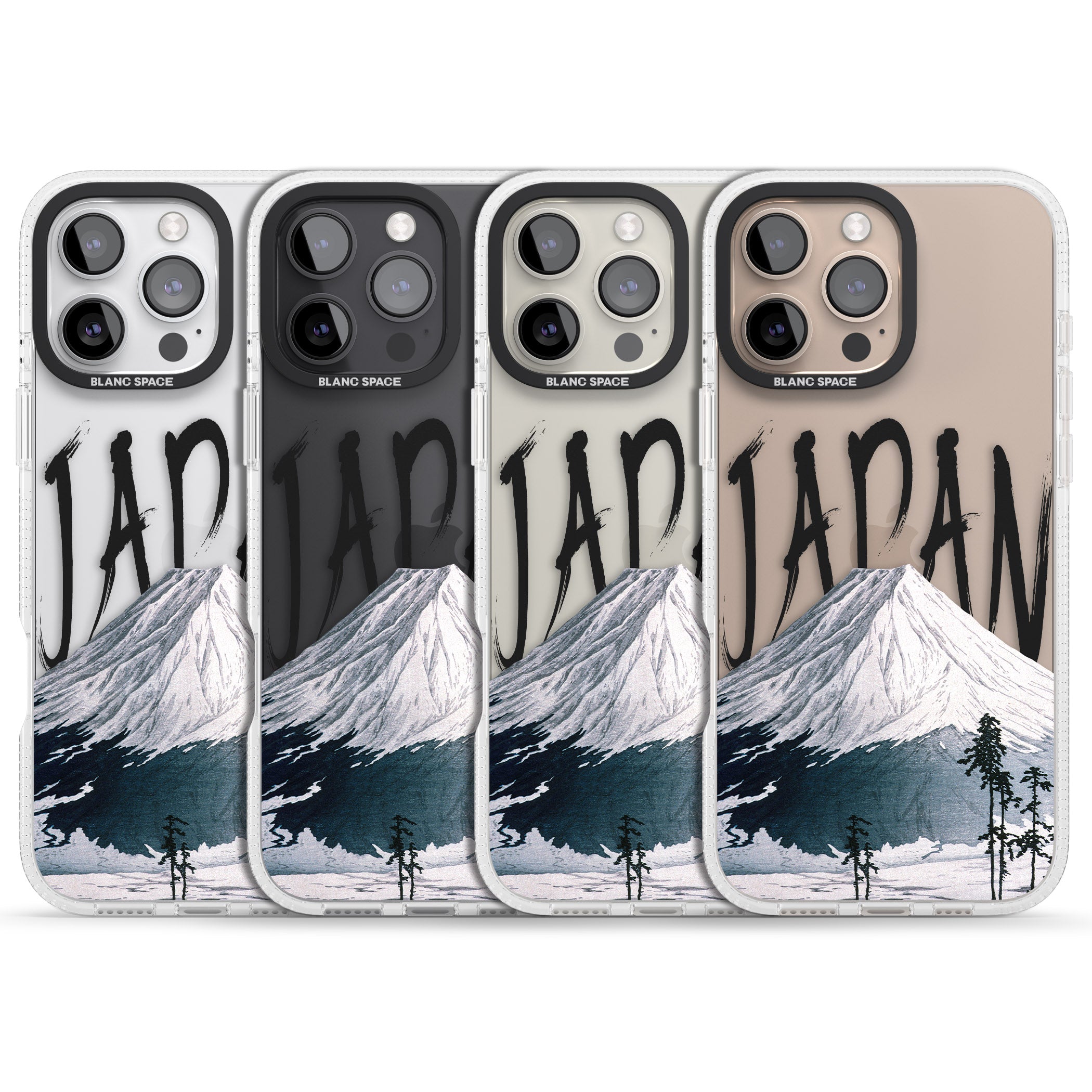 Mount Fuji Cutout iPhone 16 Pro Max / 16 Pro Clear Case Impact Air - Blanc Space