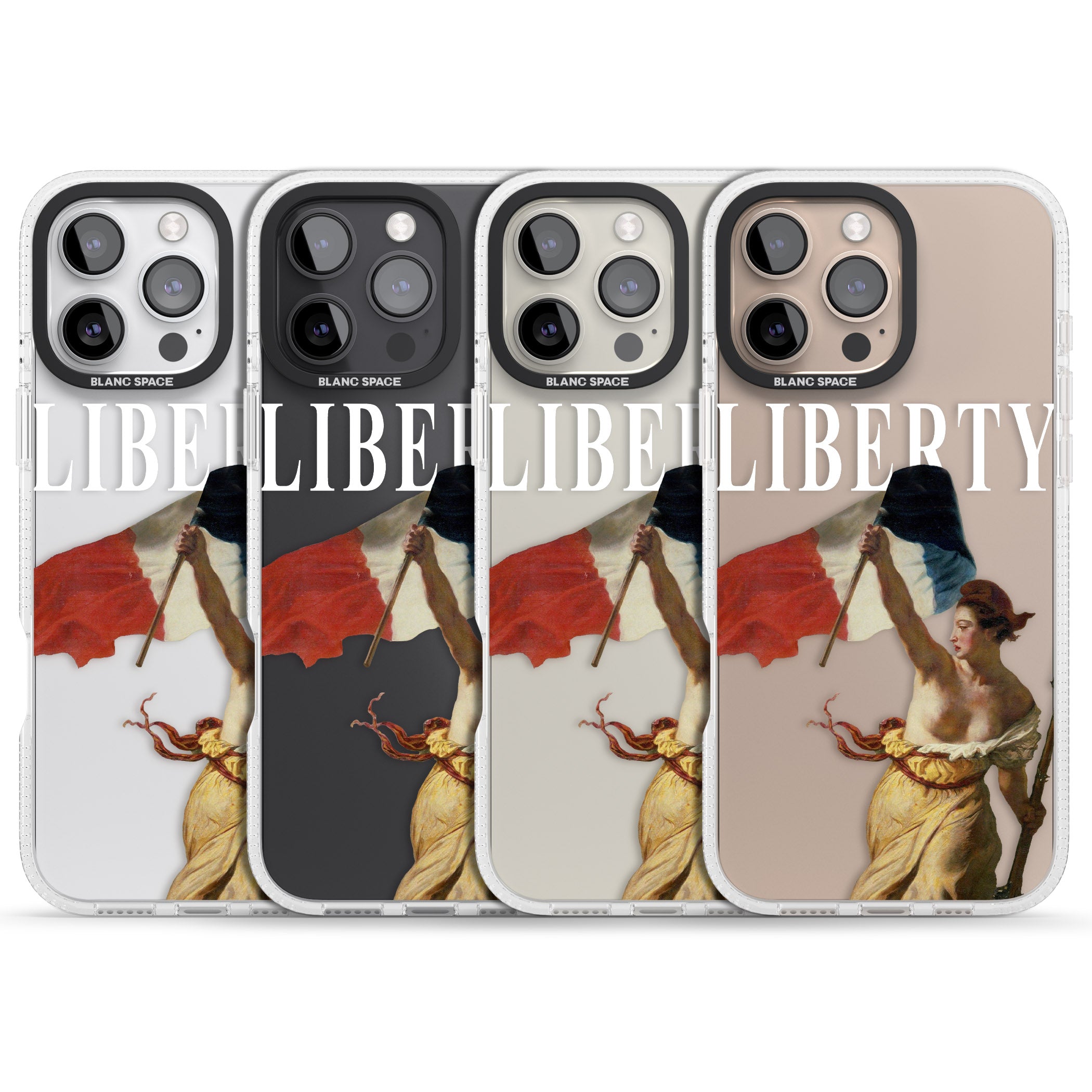 Liberty iPhone 16 Pro Max / 16 Pro Clear Case Impact Air - Blanc Space