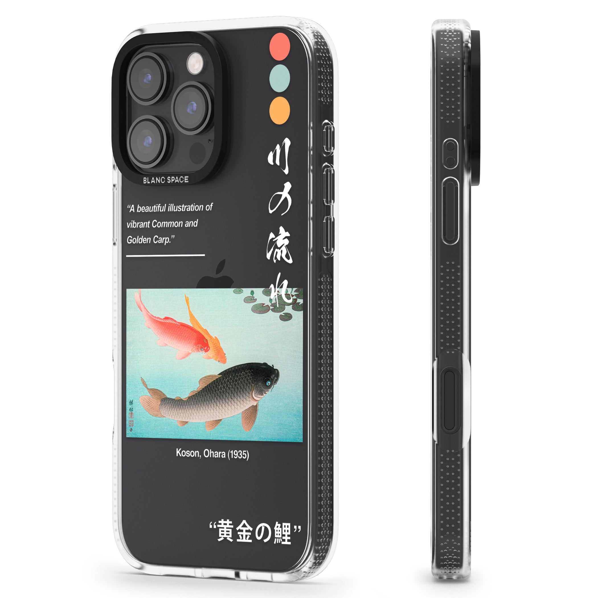 Golden Carp iPhone 16 Pro Max / 16 Pro Clear Case Impact Air - Blanc Space