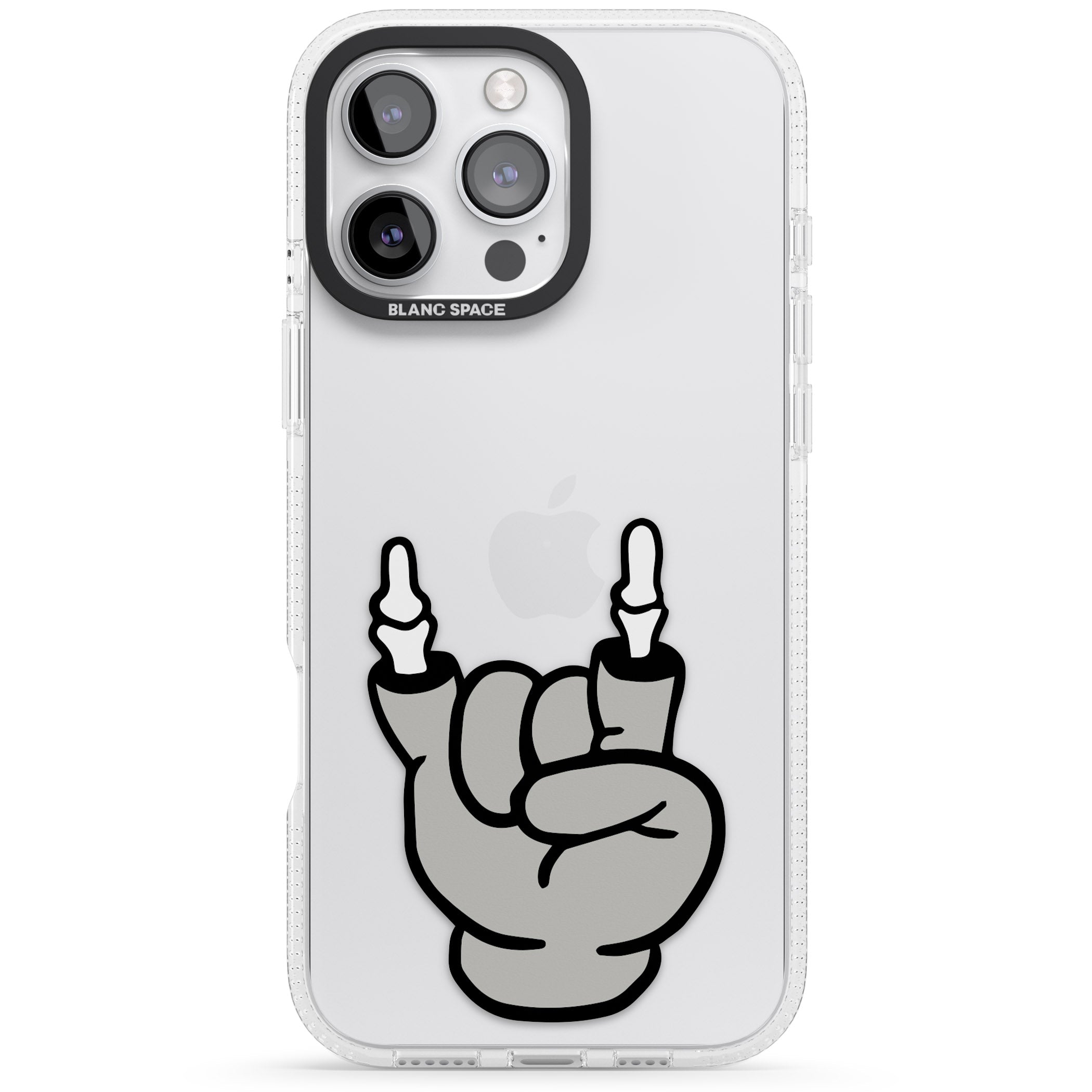 Rock 'til you drop iPhone 16 Pro Max / 16 Pro Clear Case Impact Air - Blanc Space
