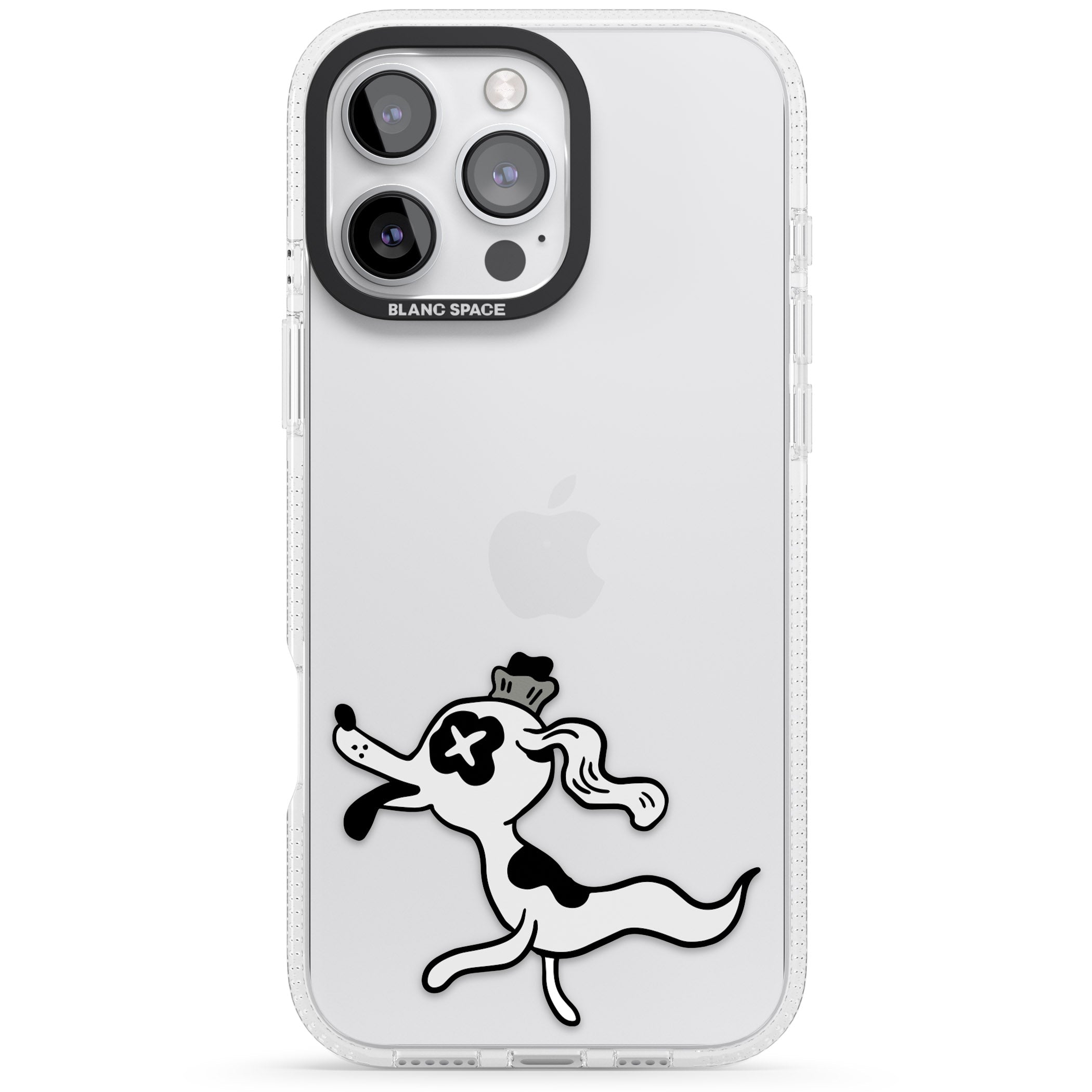 Dog Spirit iPhone 16 Pro Max / 16 Pro Clear Case Impact Air - Blanc Space