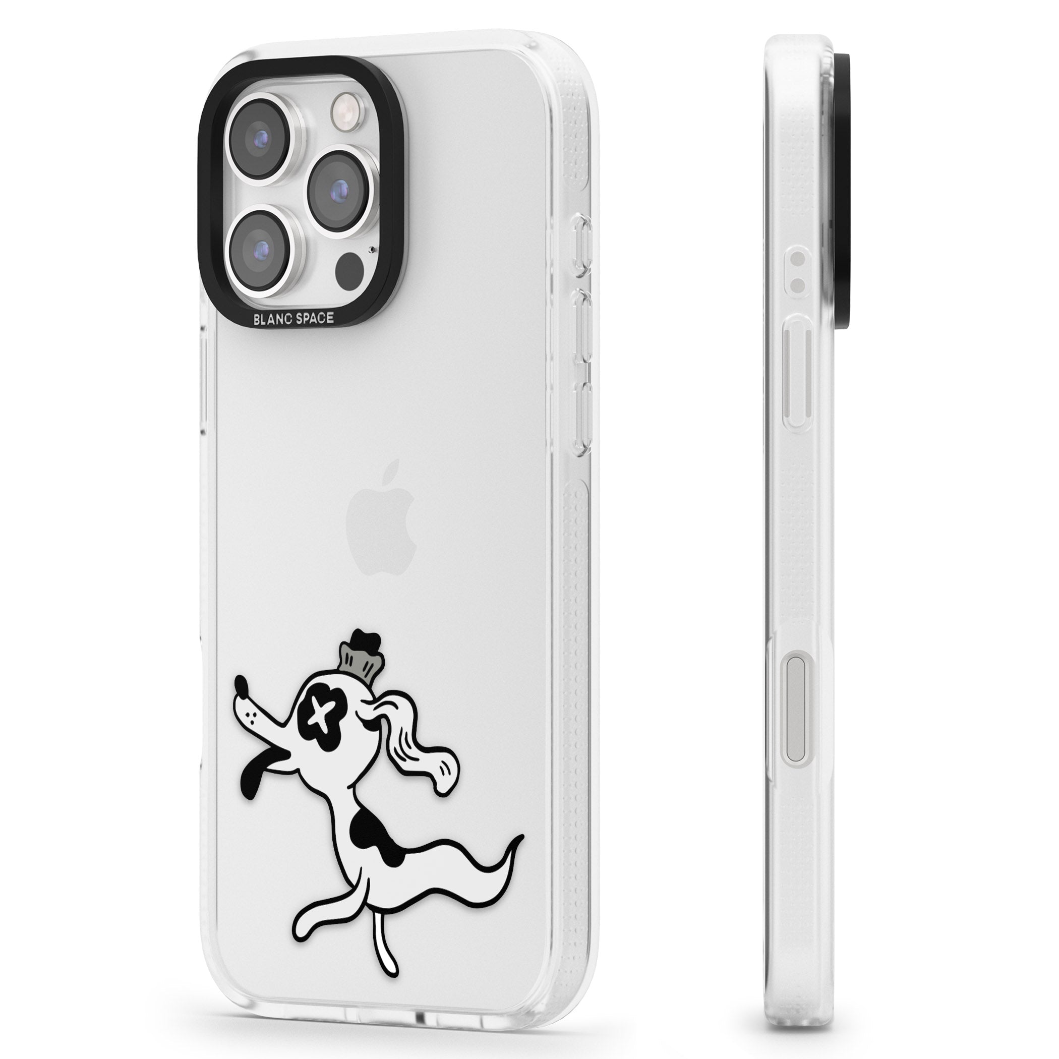 Dog Spirit iPhone 16 Pro Max / 16 Pro Clear Case Impact Air - Blanc Space