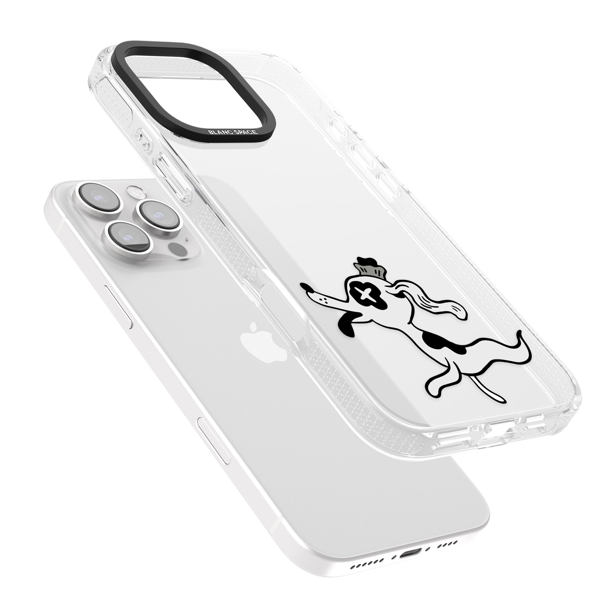 Dog Spirit iPhone 16 Pro Max / 16 Pro Clear Case Impact Air - Blanc Space