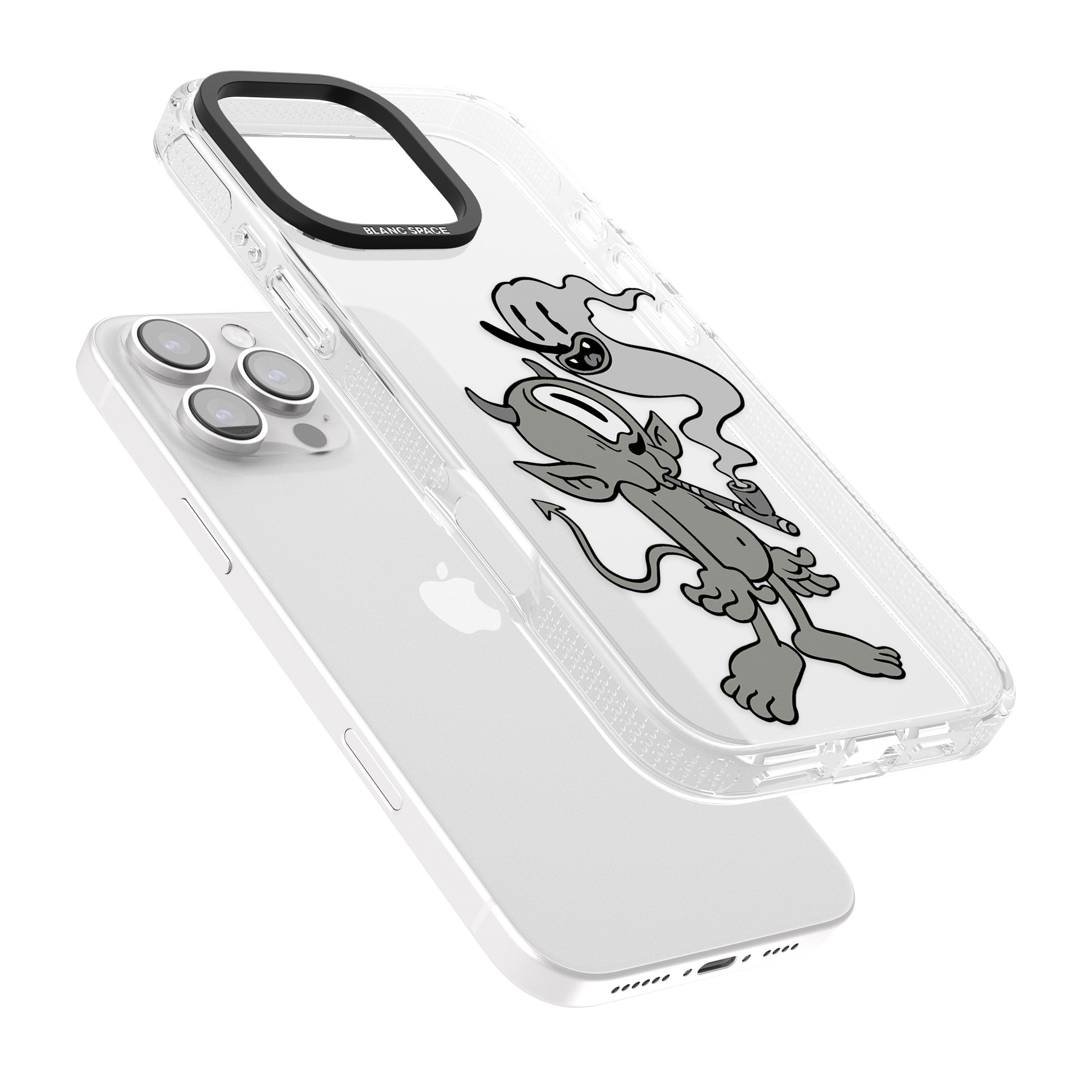 Pipe Goblin iPhone 16 Pro Max / 16 Pro Clear Case Impact Air - Blanc Space