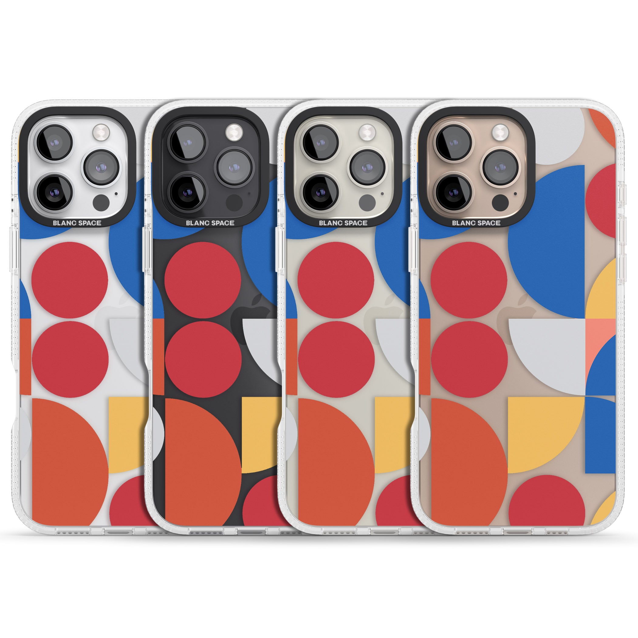 Abstract Colourful Mix iPhone 16 Pro Max / 16 Pro Clear Case Impact Air - Blanc Space