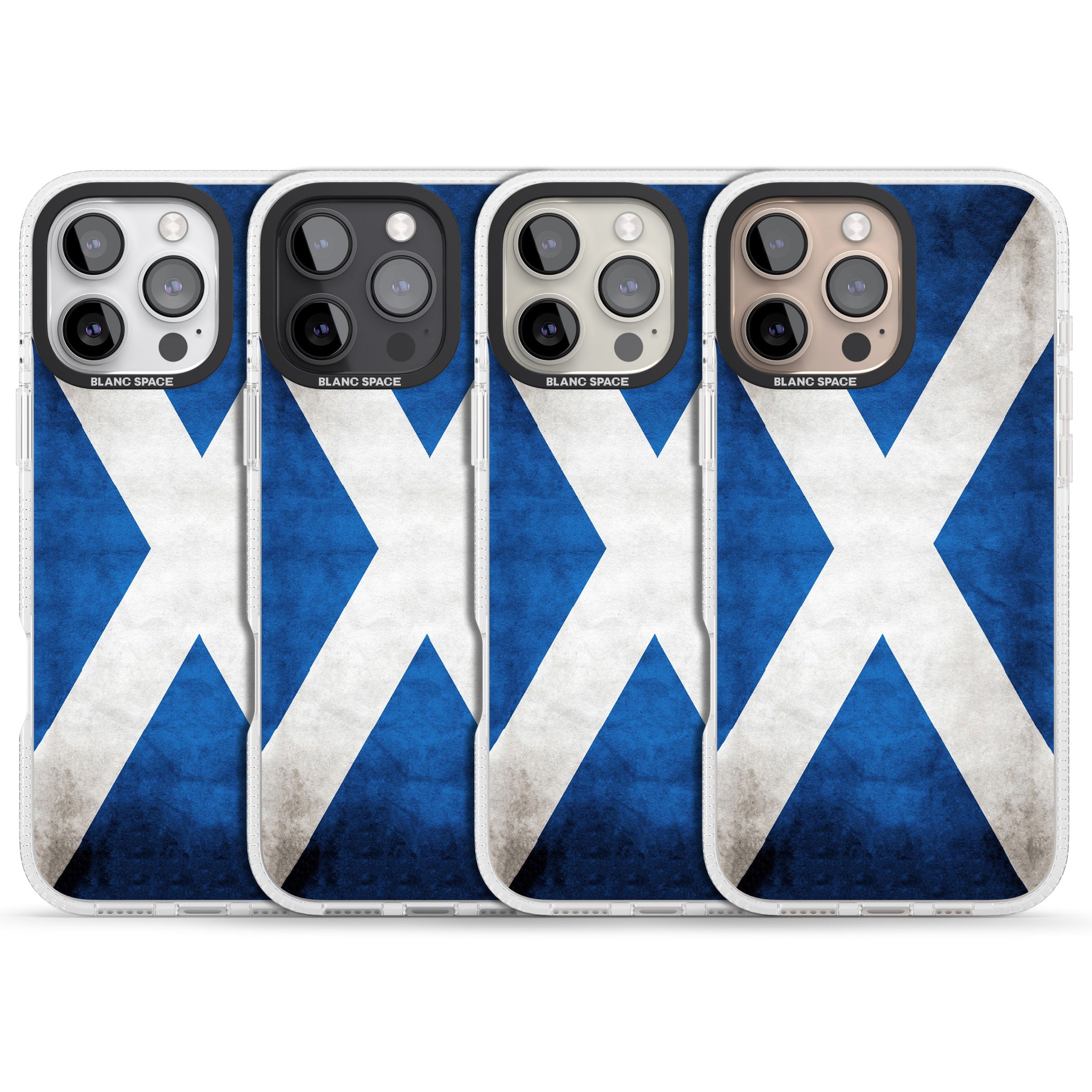 Scotland Saltire Flag iPhone 16 Pro Max / 16 Pro Clear Case Impact Air - Blanc Space