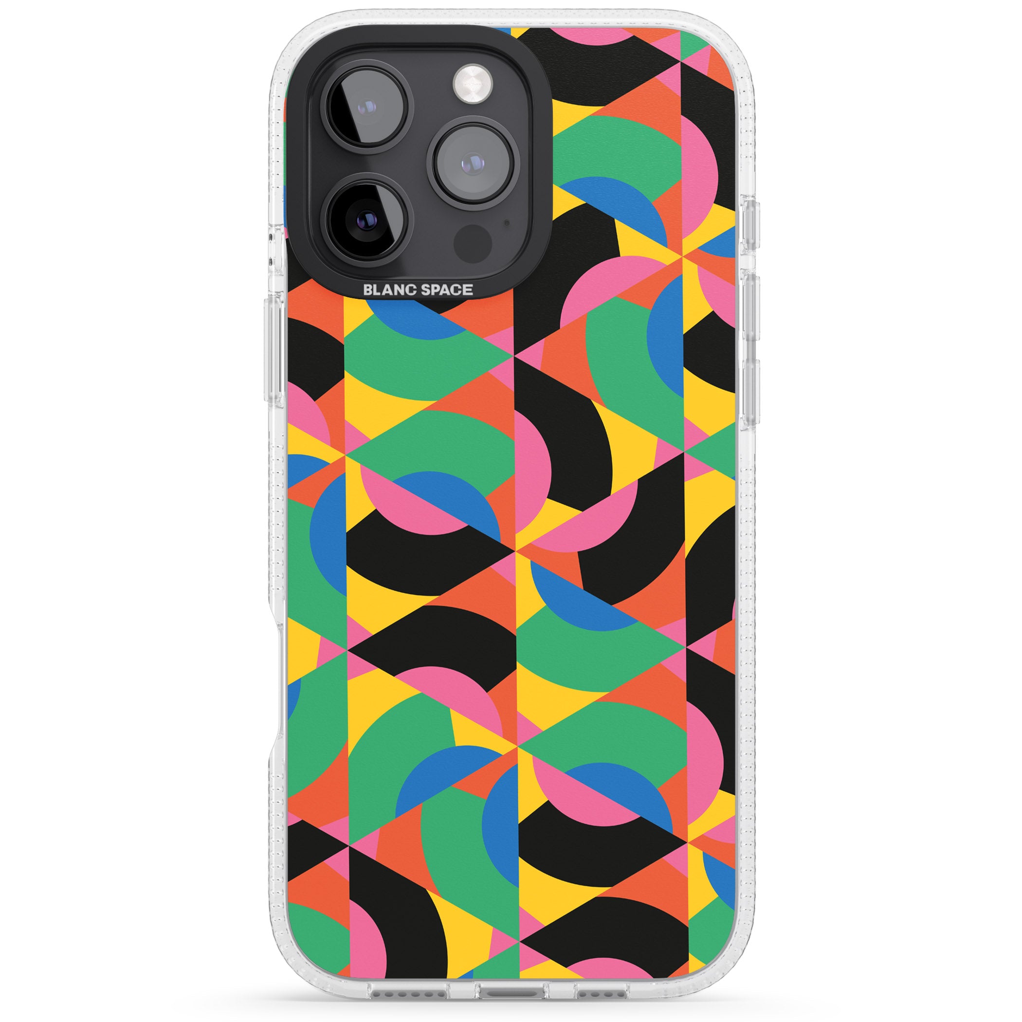 Abstract Carnival iPhone 16 Pro Max / 16 Pro Clear Case Impact Air - Blanc Space