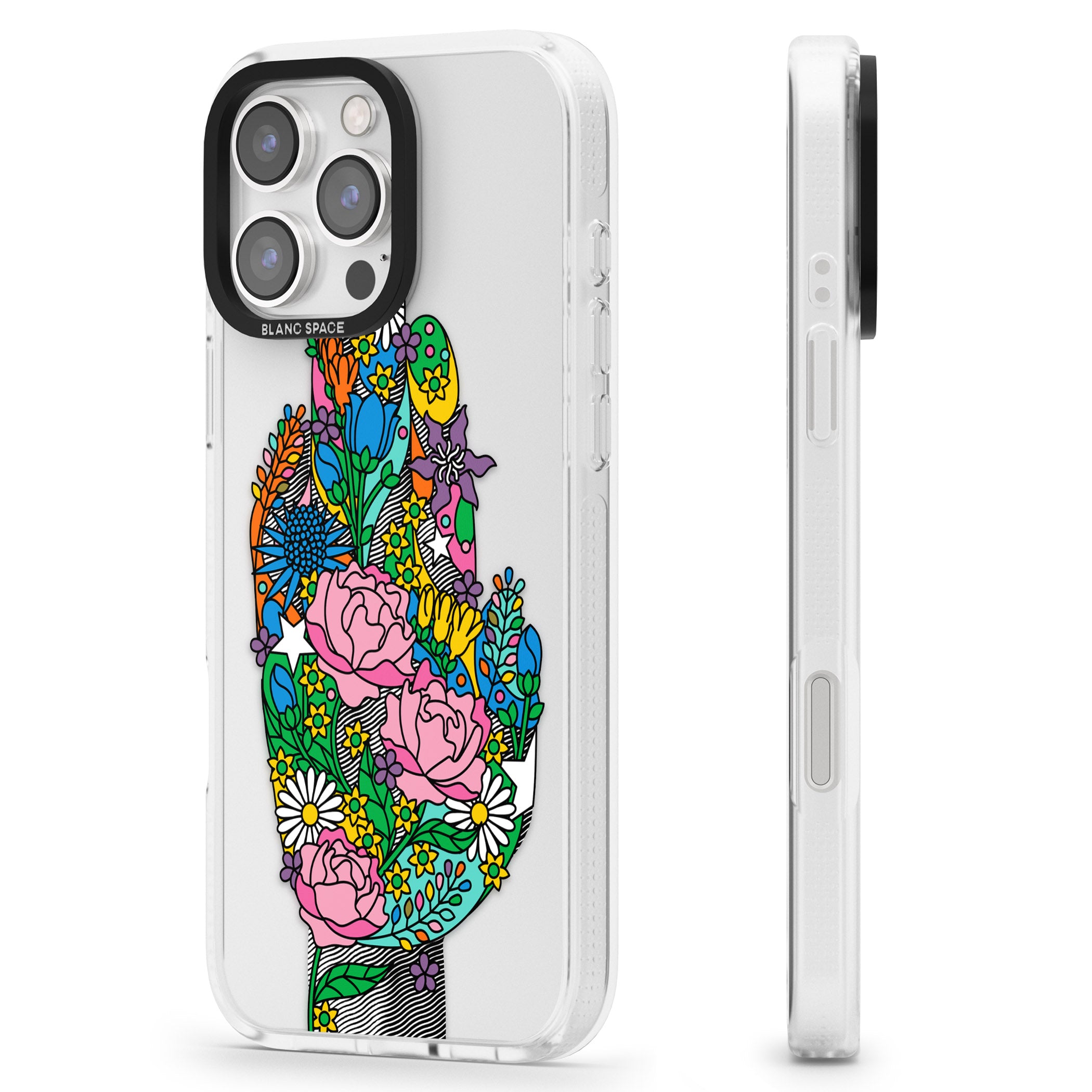 Garden Touch iPhone 16 Pro Max / 16 Pro Clear Case Impact Air - Blanc Space