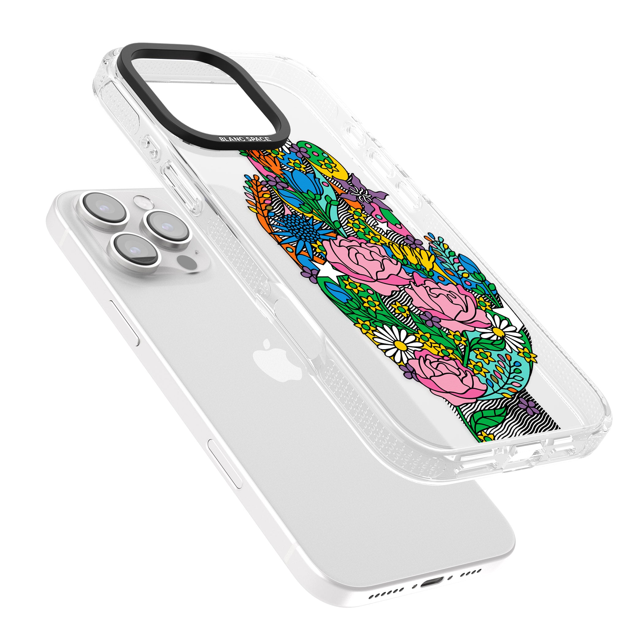 Garden Touch iPhone 16 Pro Max / 16 Pro Clear Case Impact Air - Blanc Space