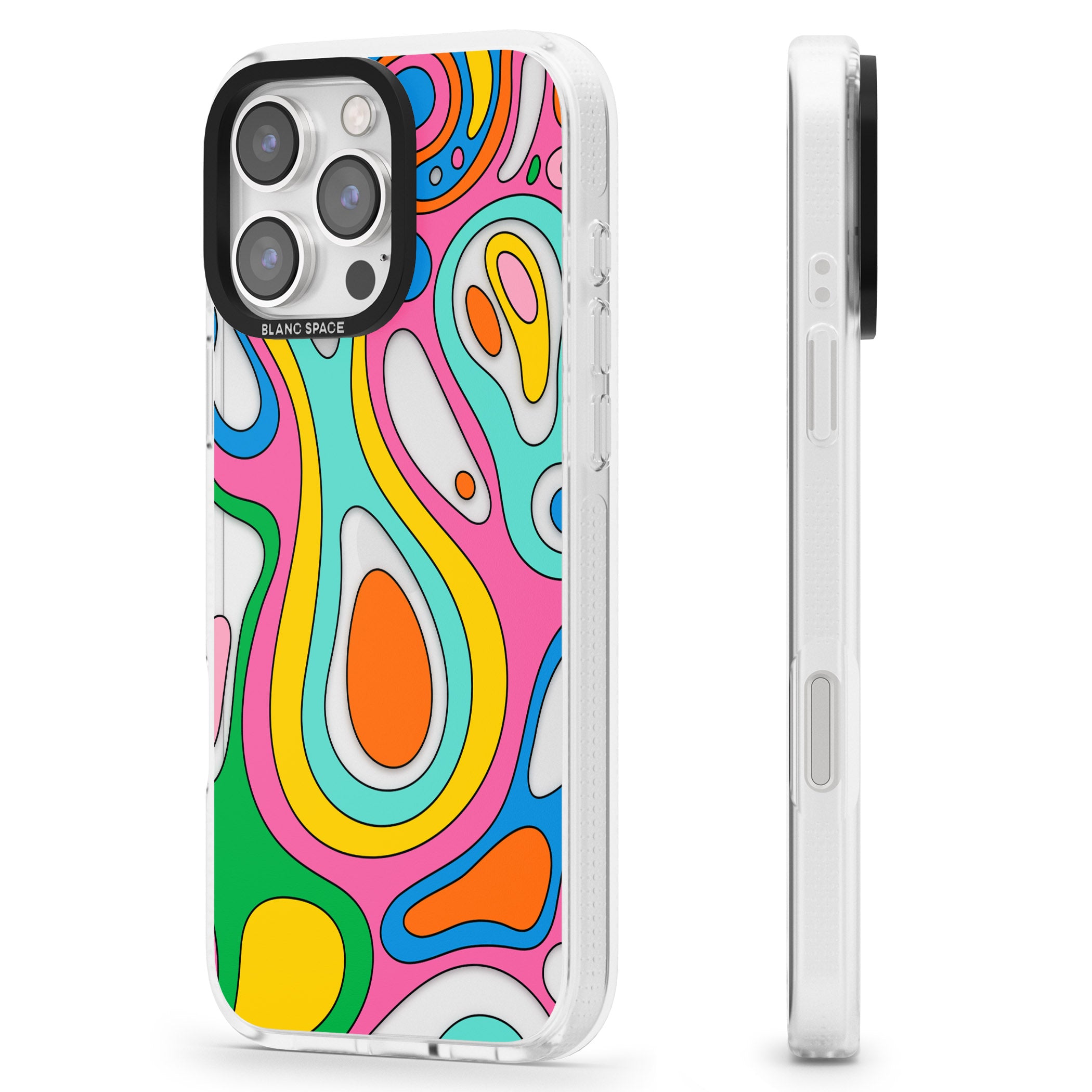 Dreams & Grooves iPhone 16 Pro Max / 16 Pro Clear Case Impact Air - Blanc Space