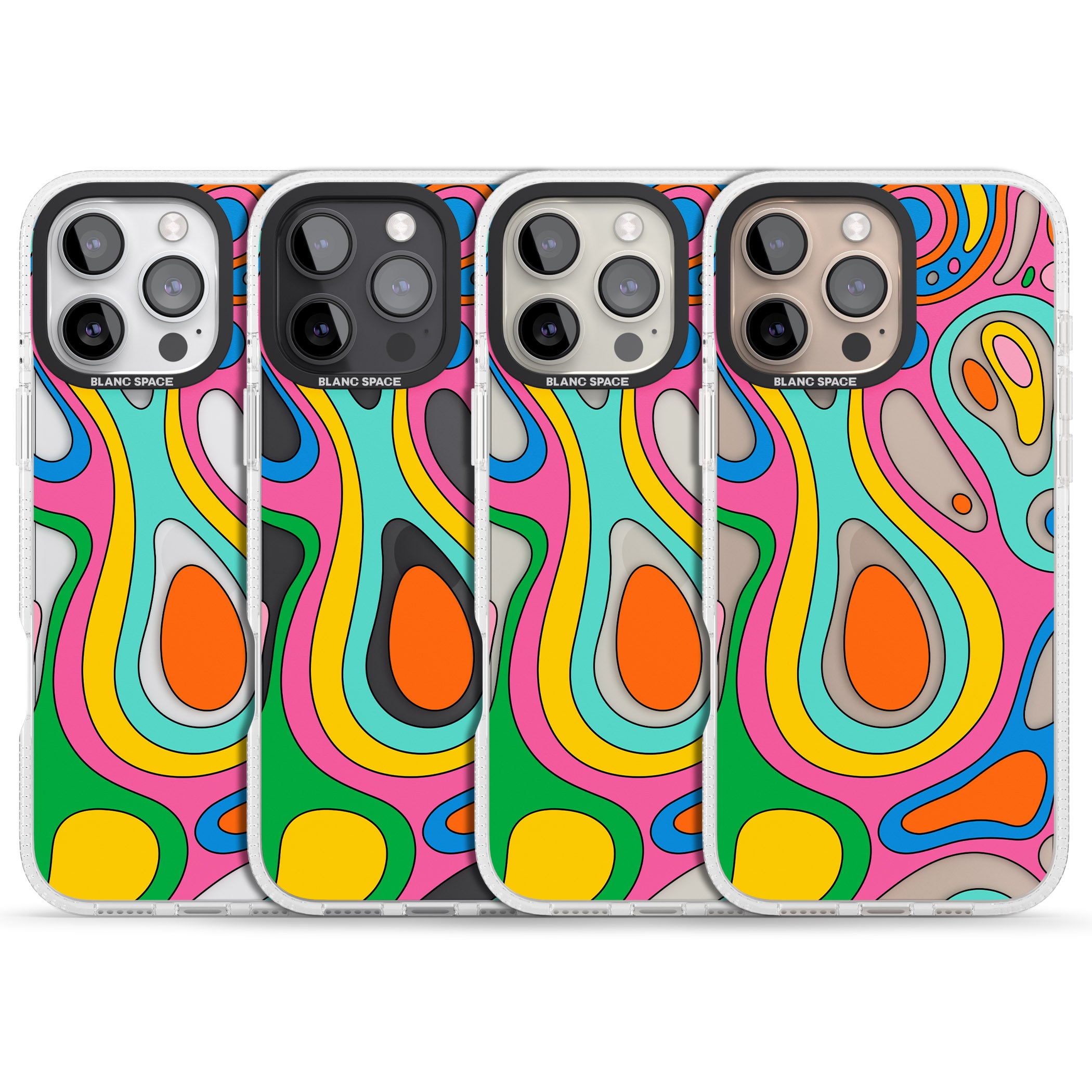 Dreams & Grooves iPhone 16 Pro Max / 16 Pro Clear Case Impact Air - Blanc Space