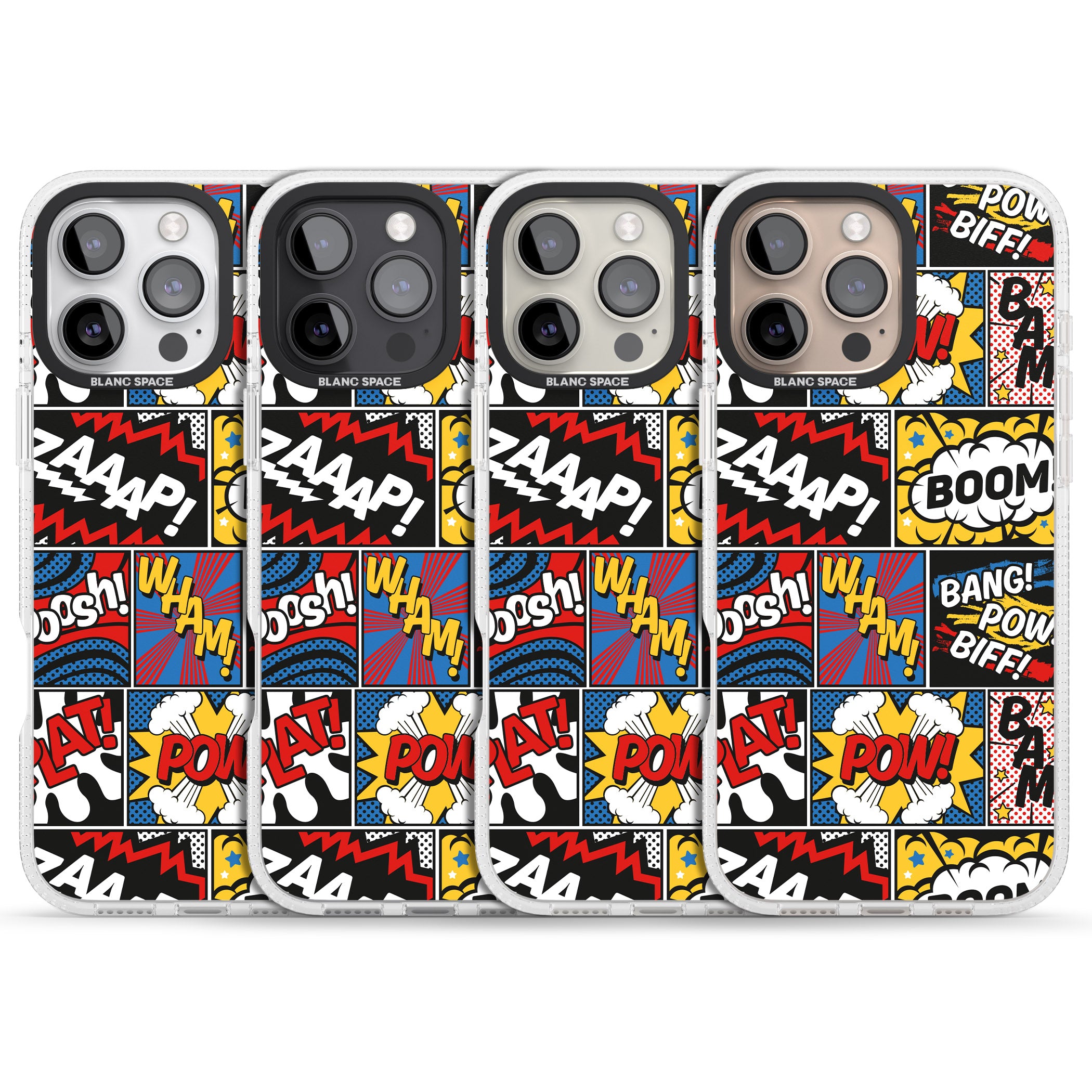 Onomatopoeia iPhone 16 Pro Max / 16 Pro Clear Case Impact Air - Blanc Space