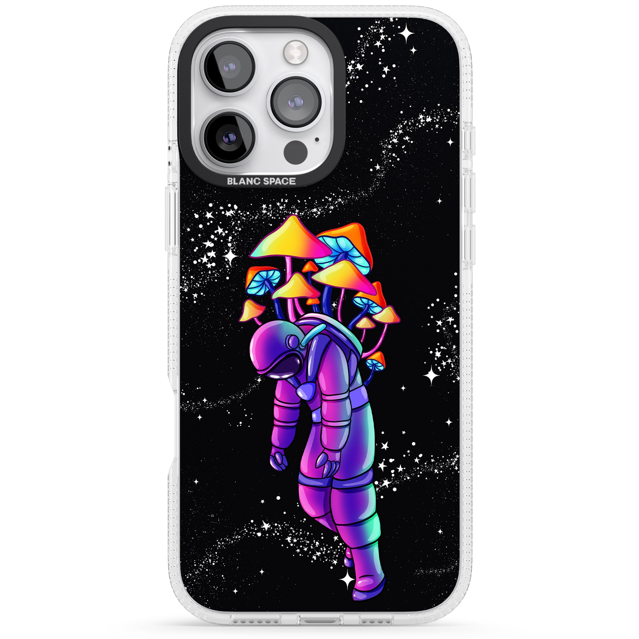 Space Mutation iPhone 16 Pro Max / 16 Pro Clear Case Impact Air - Blanc Space