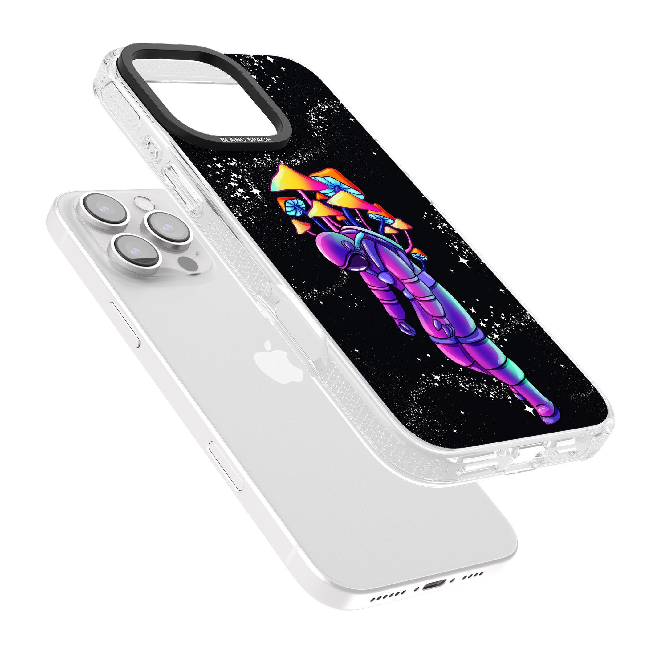 Space Mutation iPhone 16 Pro Max / 16 Pro Clear Case Impact Air - Blanc Space