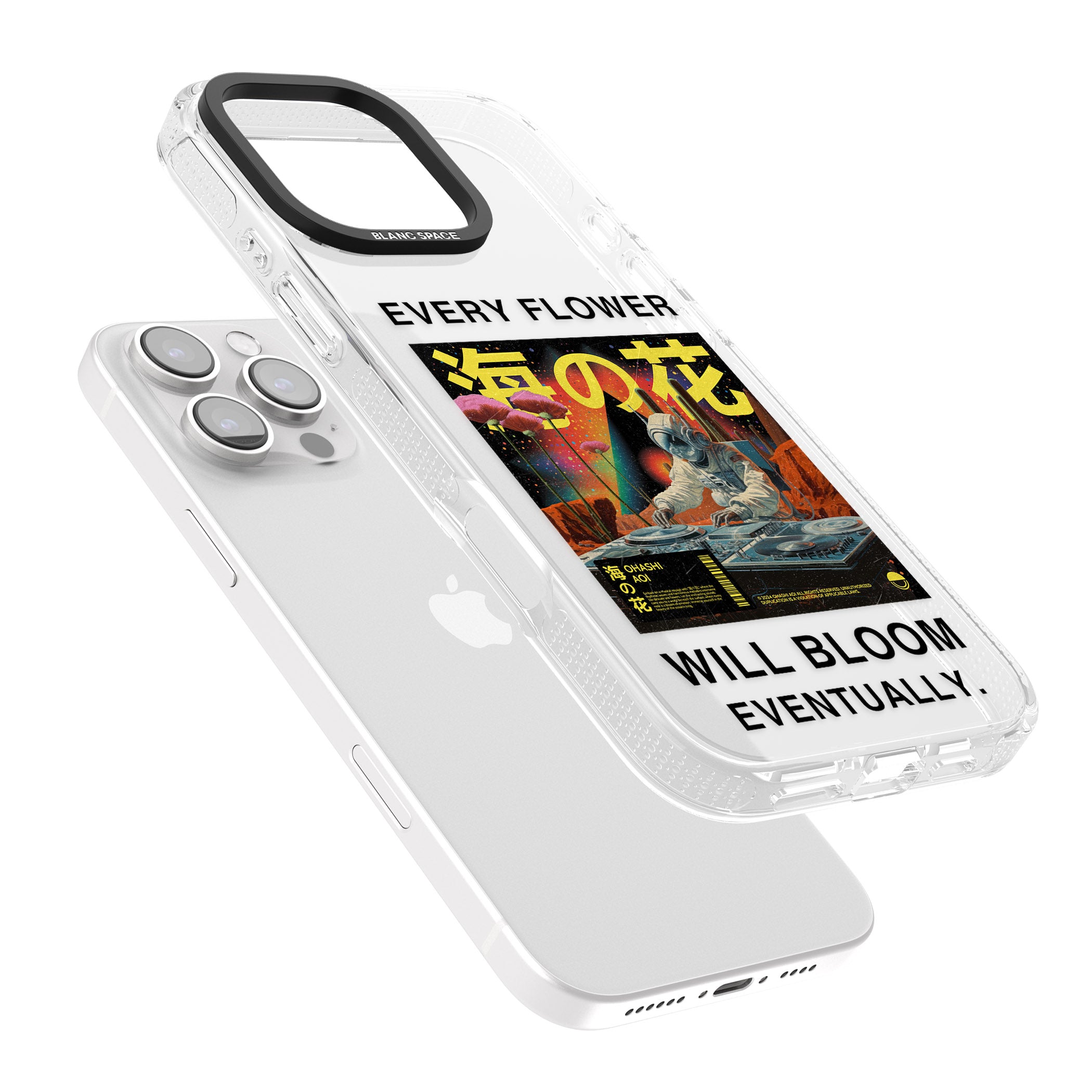 Every Flower Will Bloom Eventually iPhone 16 Pro Max / 16 Pro Clear Case Impact Air - Blanc Space