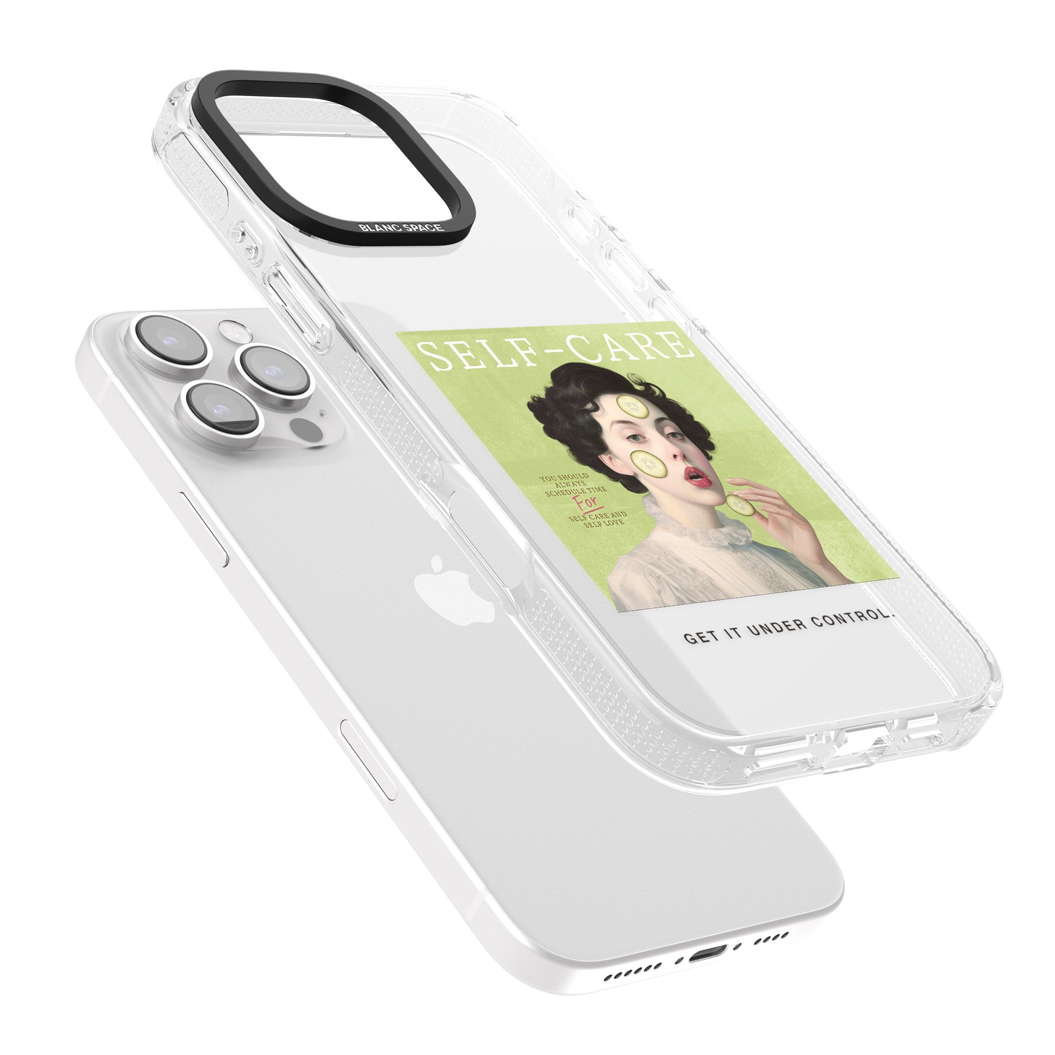 Self-Care iPhone 16 Pro Max / 16 Pro Clear Case Impact Air - Blanc Space