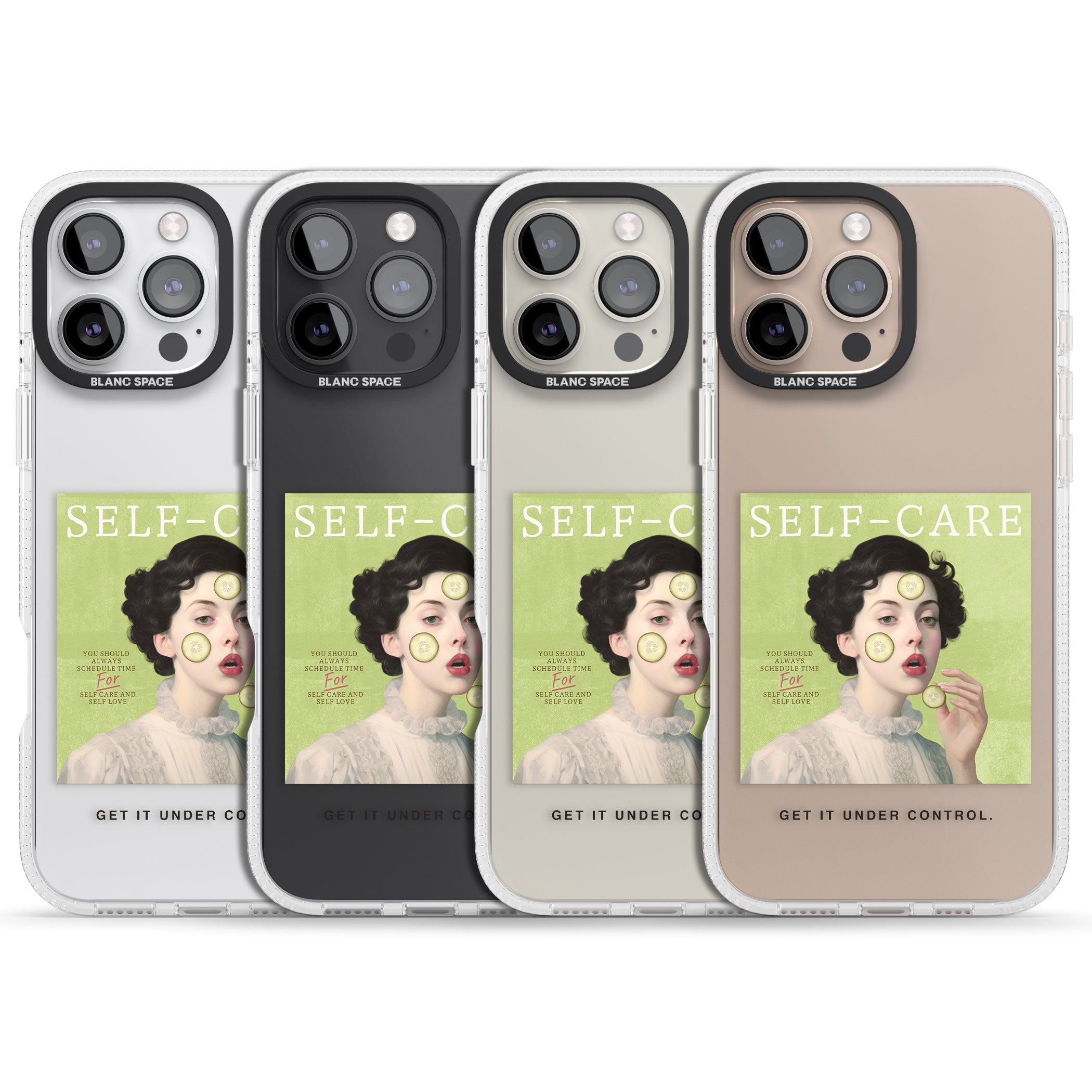 Self-Care iPhone 16 Pro Max / 16 Pro Clear Case Impact Air - Blanc Space