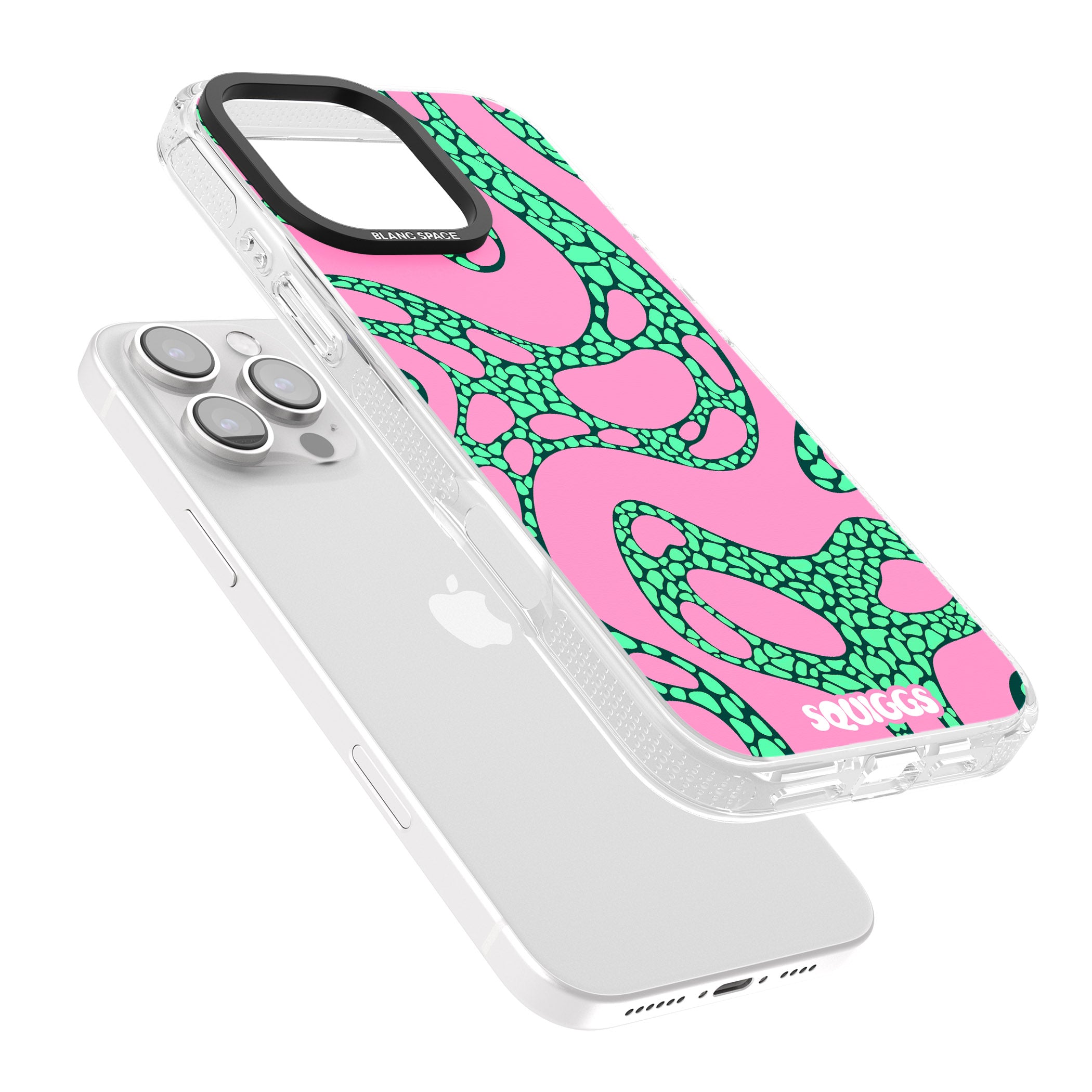 Alien Glow iPhone 16 Pro Max / 16 Pro Clear Case Impact Air - Blanc Space