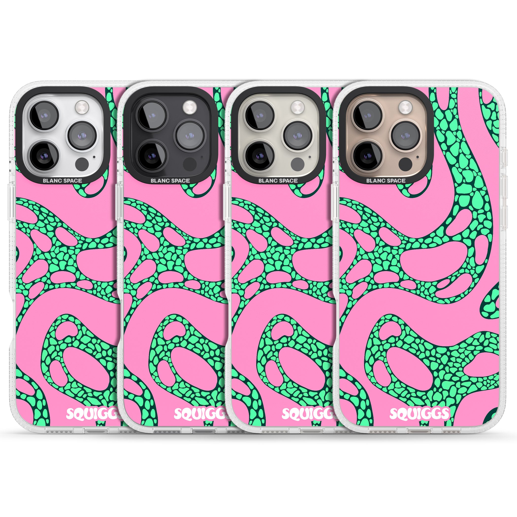 Alien Glow iPhone 16 Pro Max / 16 Pro Clear Case Impact Air - Blanc Space