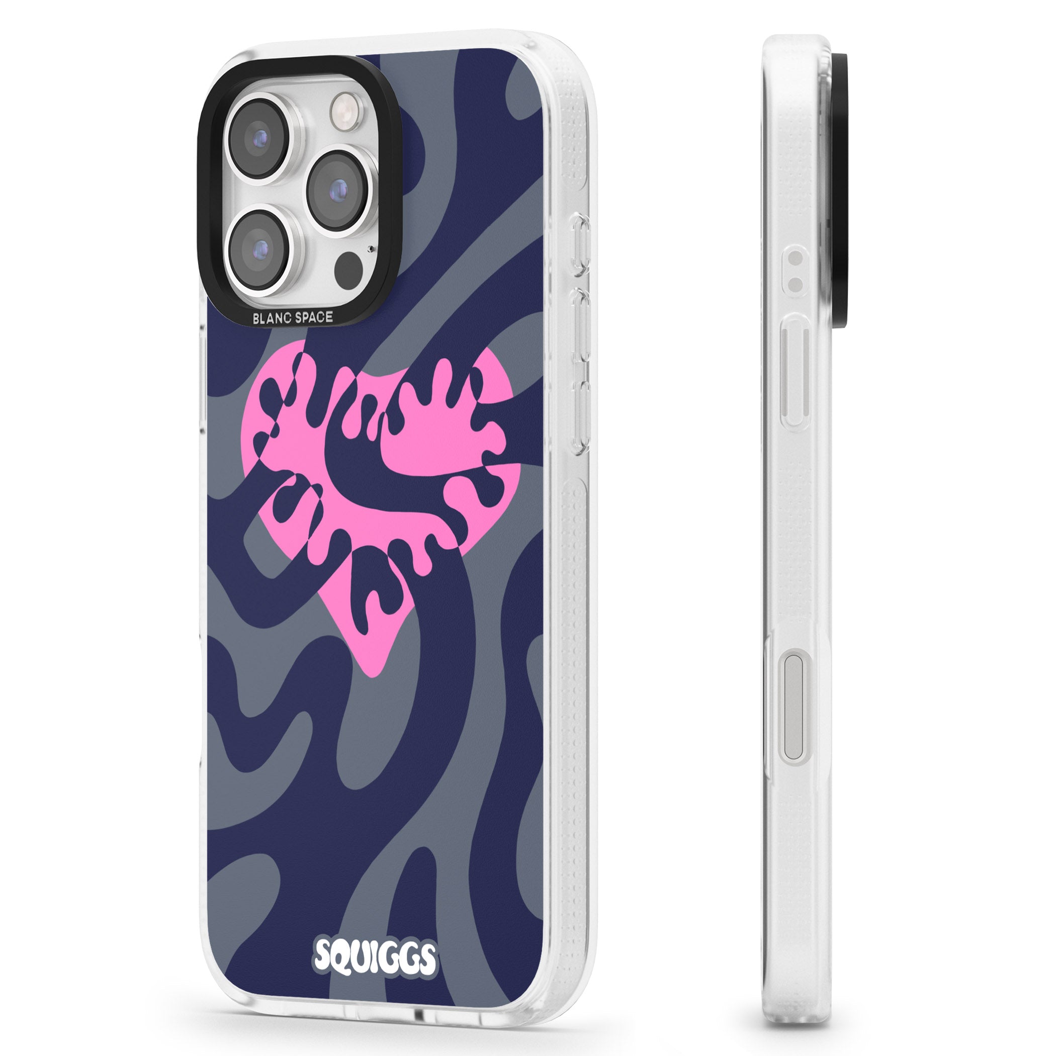 Broken Heart iPhone 16 Pro Max / 16 Pro Clear Case Impact Air - Blanc Space