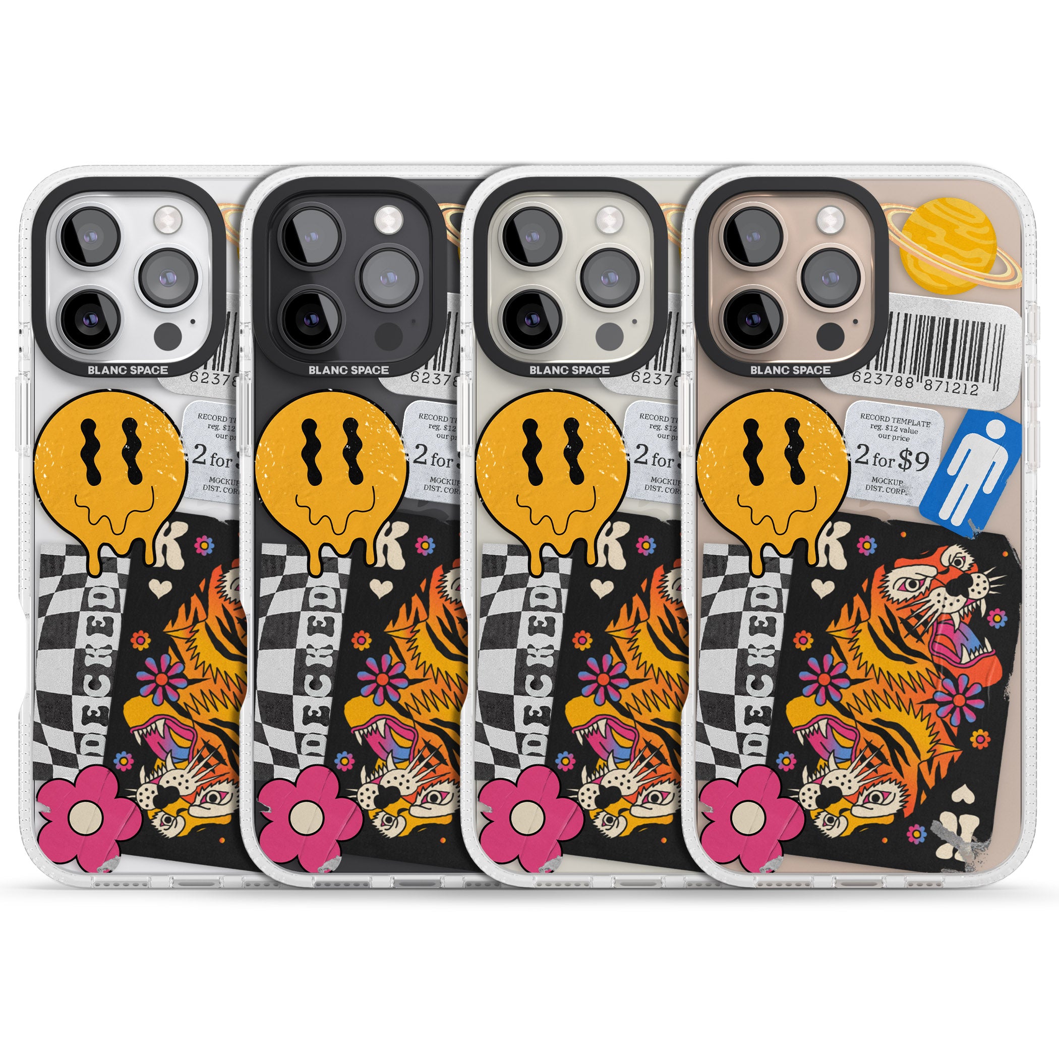 Electric Vibes iPhone 16 Pro Max / 16 Pro Clear Case Impact Air - Blanc Space