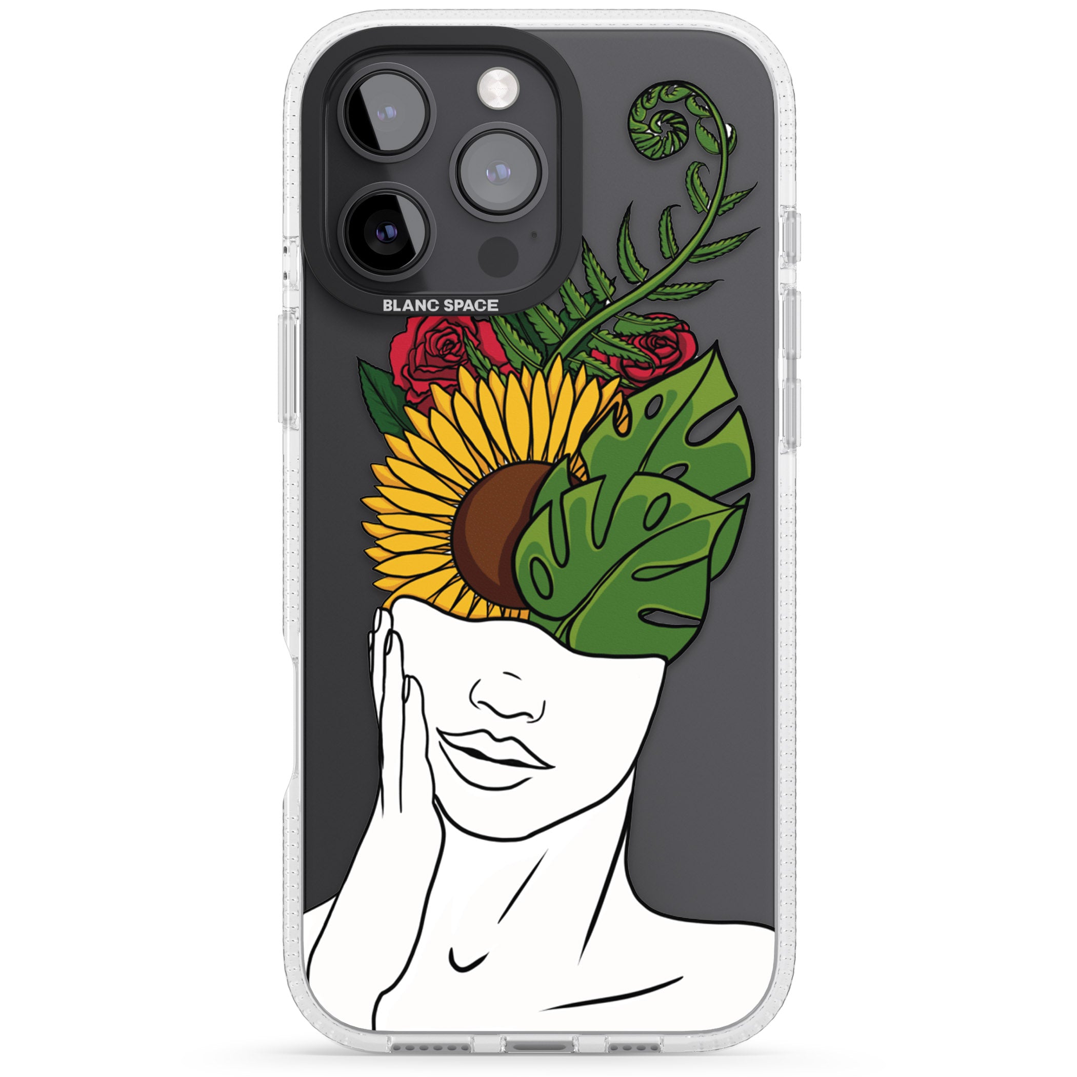 Let The Mind Flourish iPhone 16 Pro Max / 16 Pro Clear Case Impact Air - Blanc Space