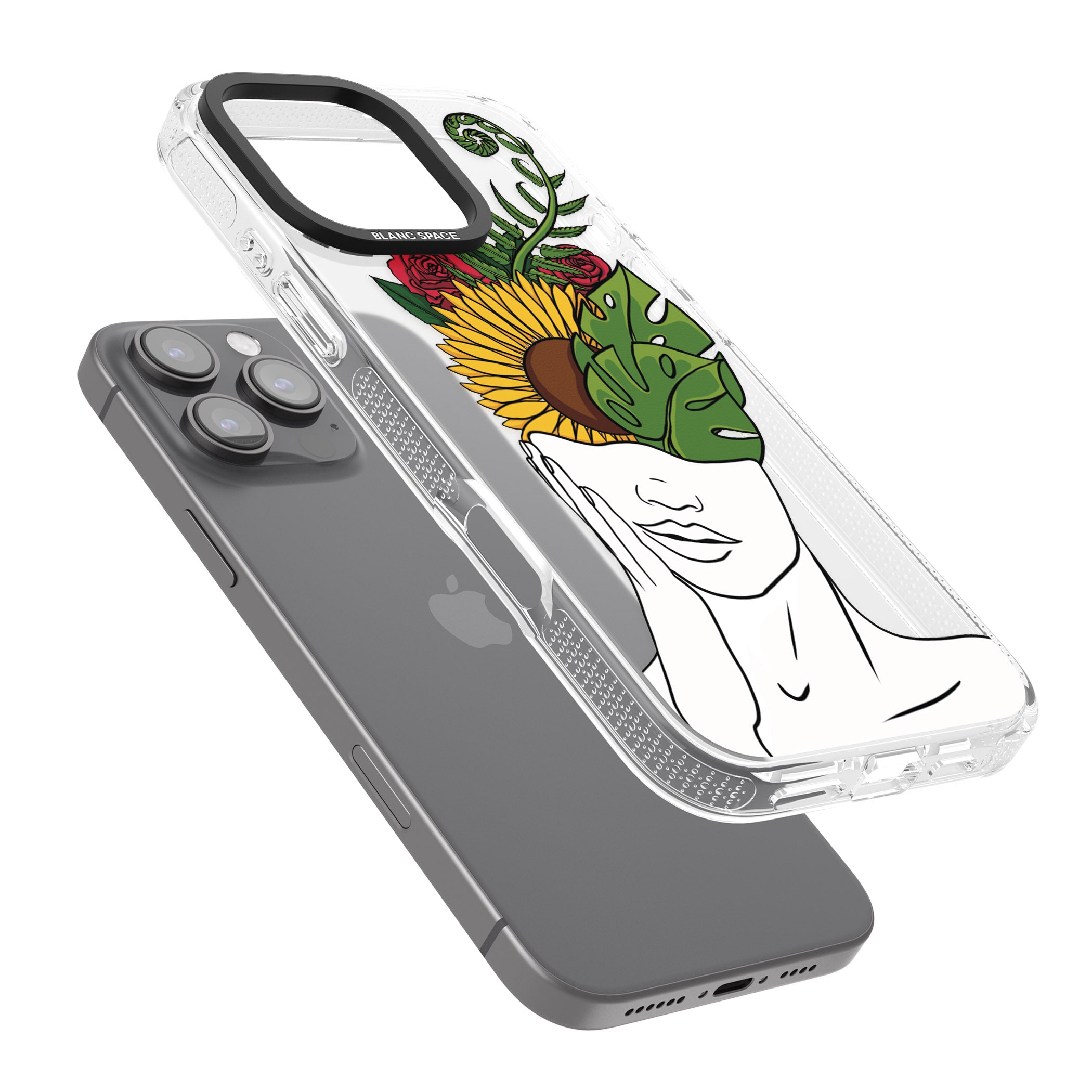 Let The Mind Flourish iPhone 16 Pro Max / 16 Pro Clear Case Impact Air - Blanc Space