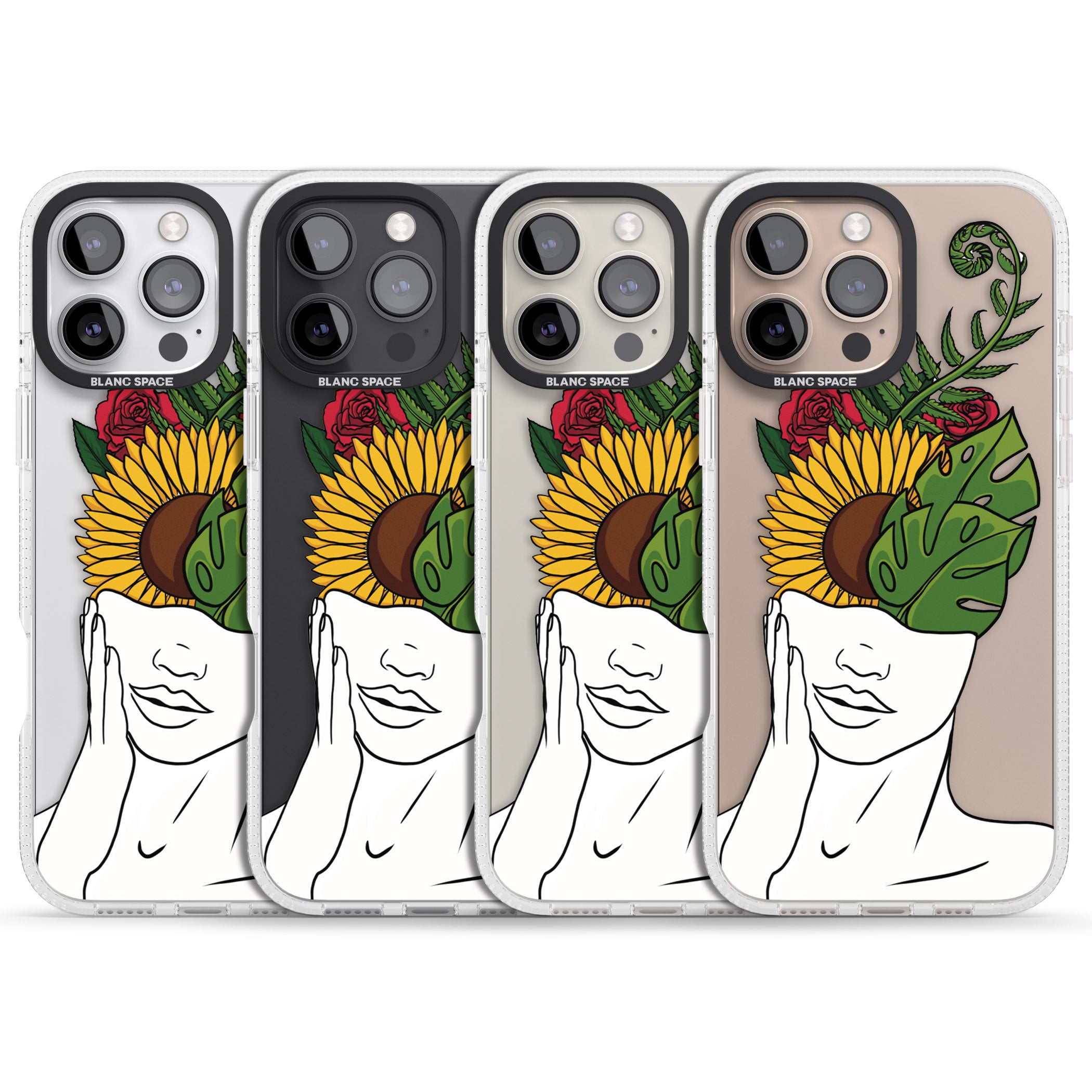 Let The Mind Flourish iPhone 16 Pro Max / 16 Pro Clear Case Impact Air - Blanc Space