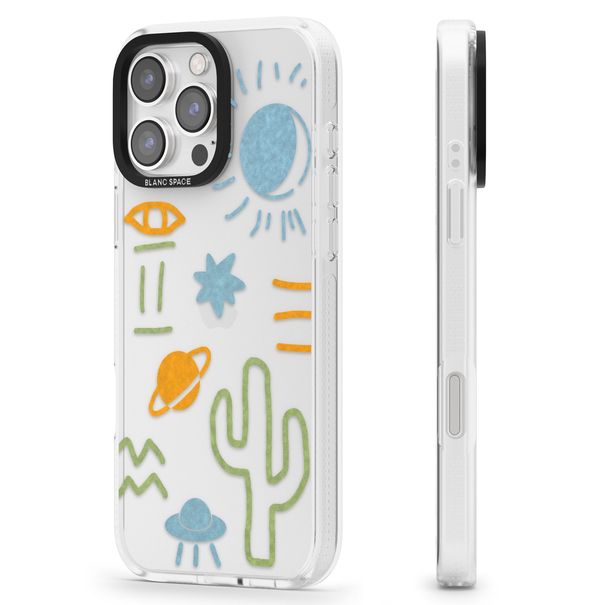 Summer Heat iPhone 16 Pro Max / 16 Pro Clear Case Impact Air - Blanc Space