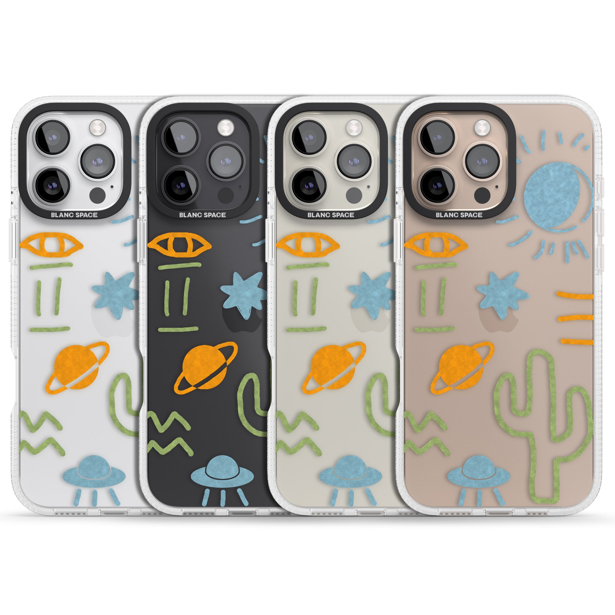 Summer Heat iPhone 16 Pro Max / 16 Pro Clear Case Impact Air - Blanc Space