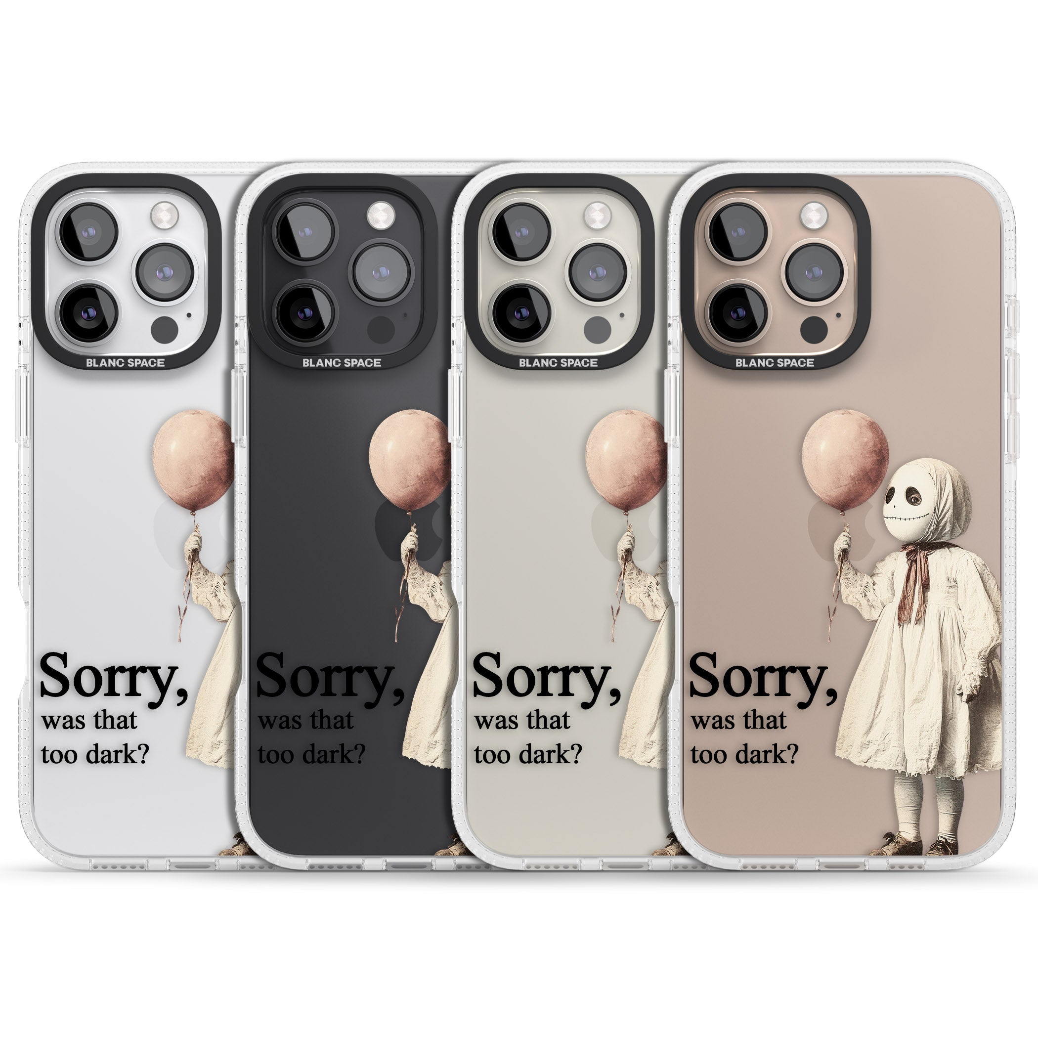 Sorry, Was That Too Dark? iPhone 16 Pro Max / 16 Pro Clear Case Impact Air - Blanc Space