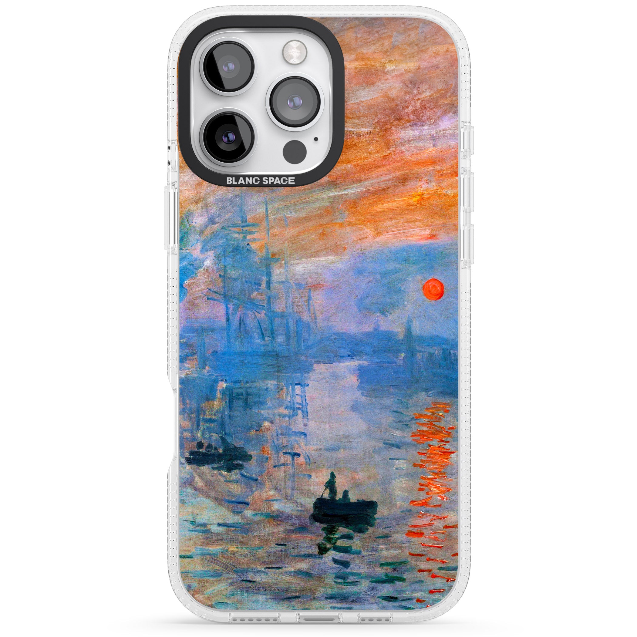 Sunset Harbor iPhone 16 Pro Max / 16 Pro Clear Case Impact Air - Blanc Space
