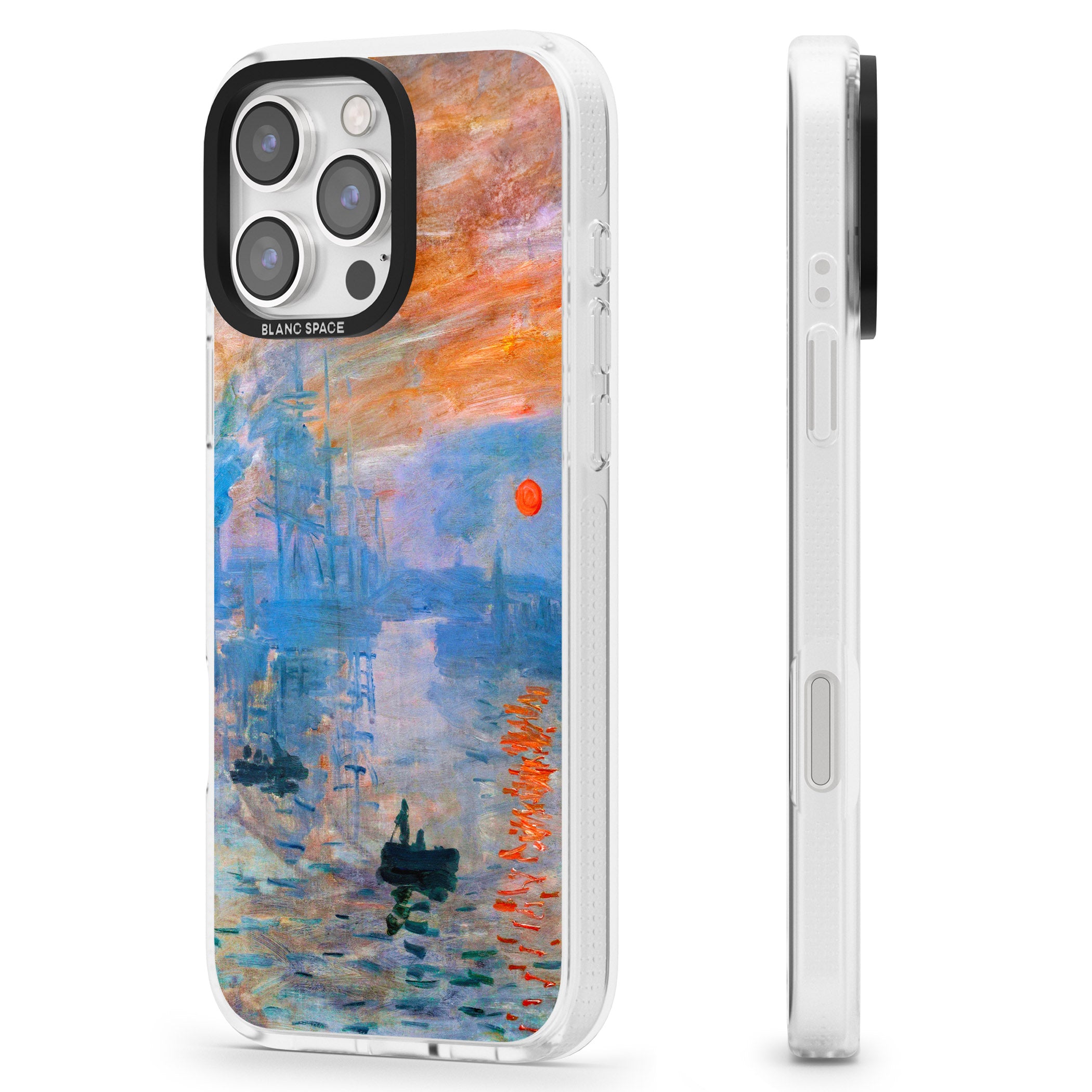 Sunset Harbor iPhone 16 Pro Max / 16 Pro Clear Case Impact Air - Blanc Space