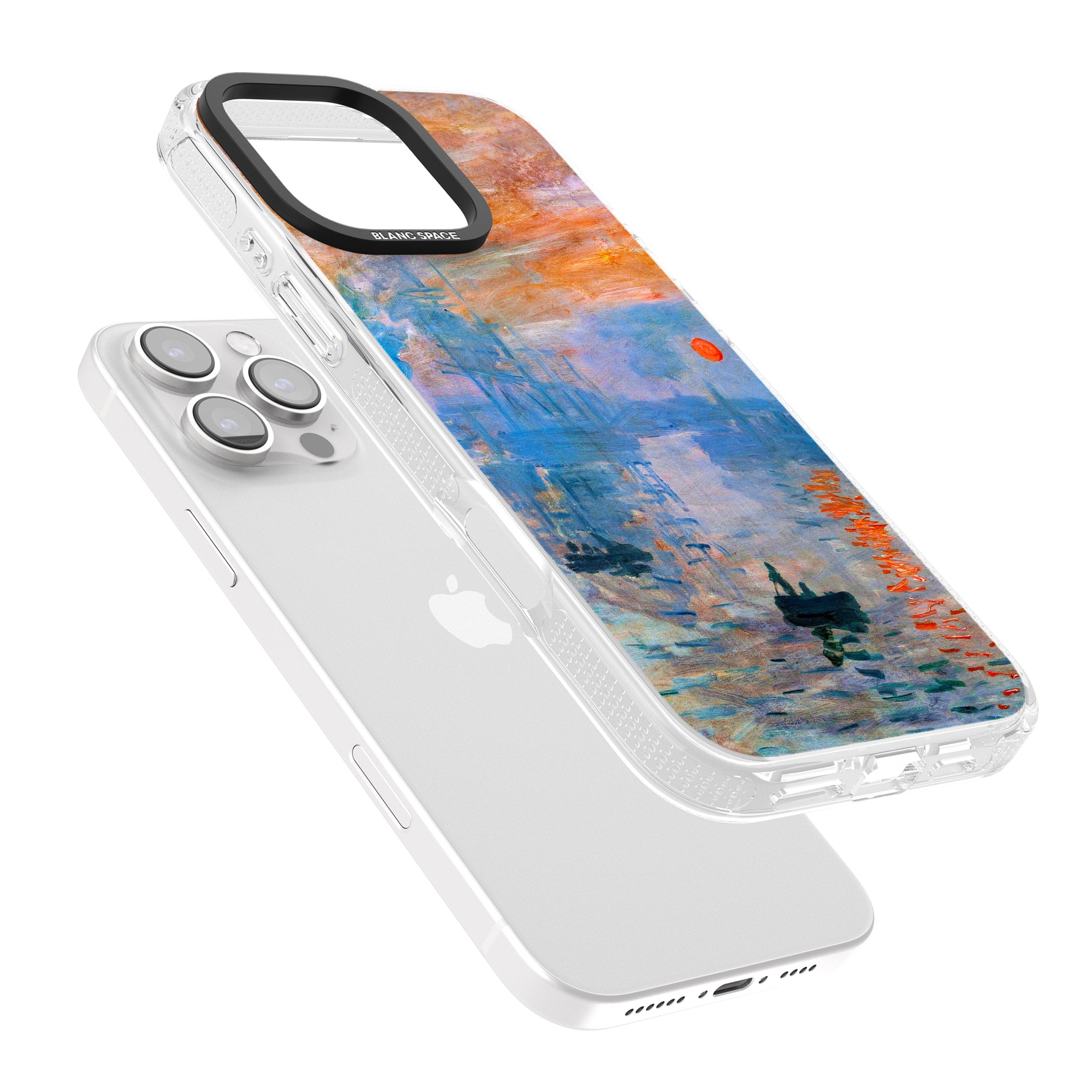Sunset Harbor iPhone 16 Pro Max / 16 Pro Clear Case Impact Air - Blanc Space