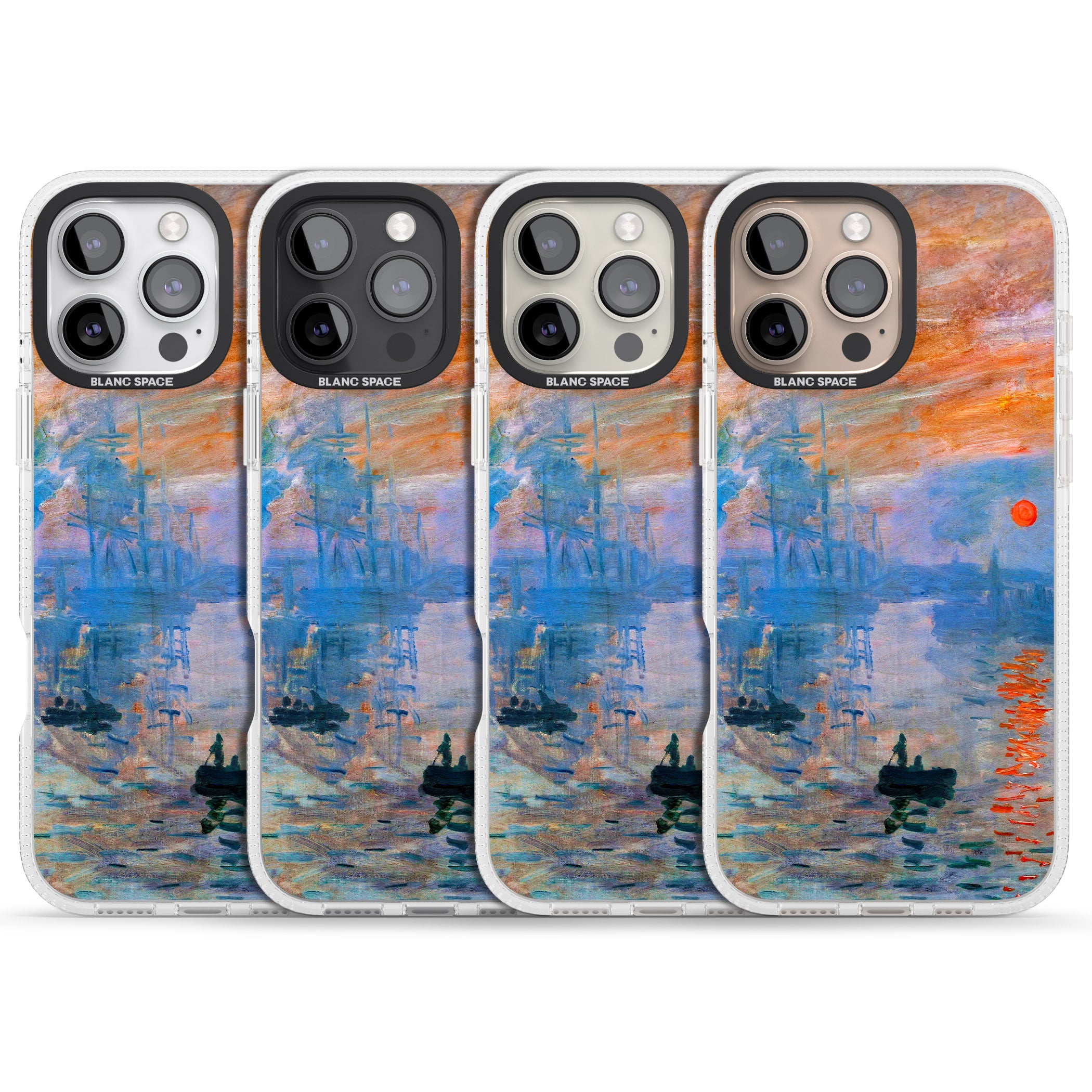 Sunset Harbor iPhone 16 Pro Max / 16 Pro Clear Case Impact Air - Blanc Space