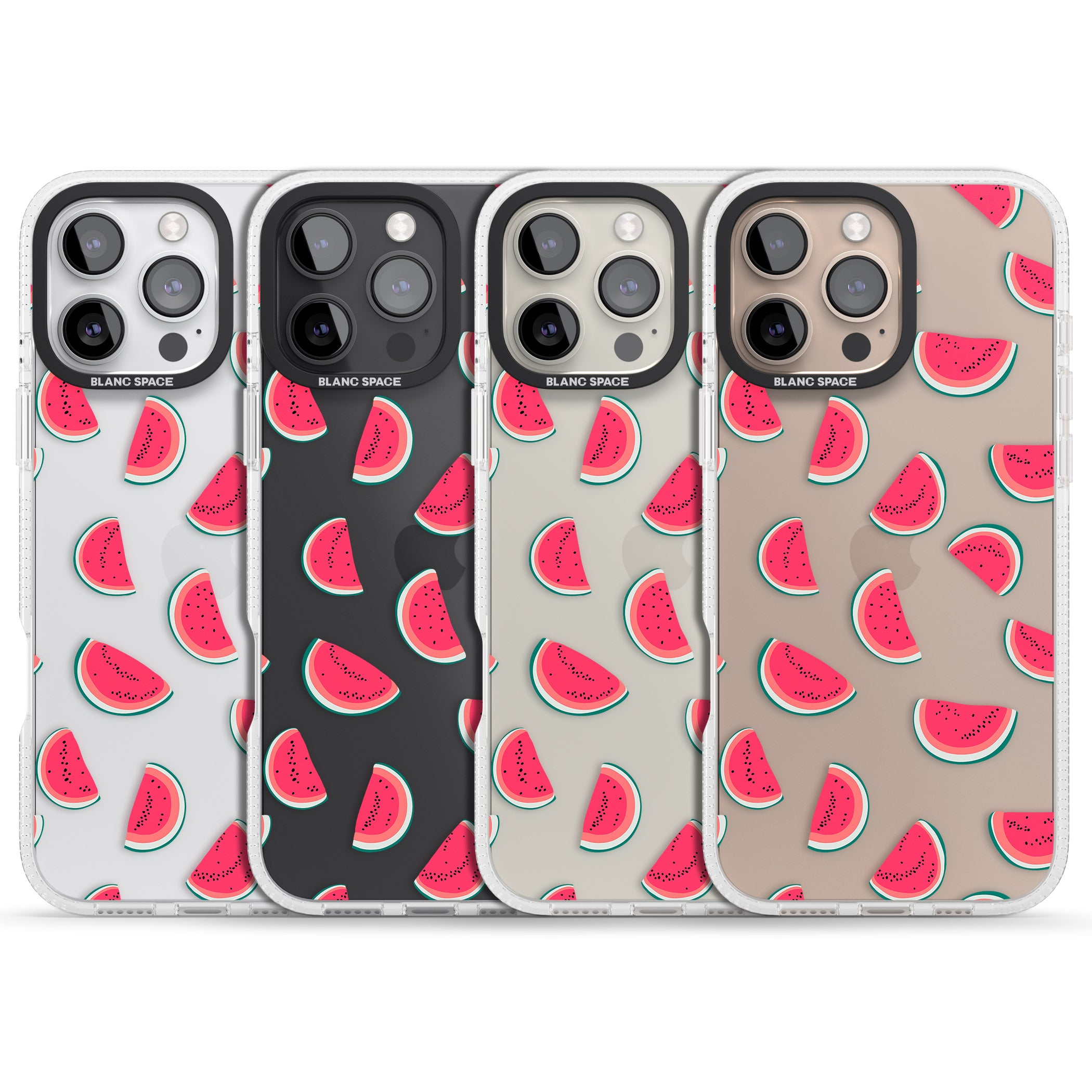 Watermelon Slices - Clear iPhone 16 Pro Max / 16 Pro Clear Case Impact Air - Blanc Space