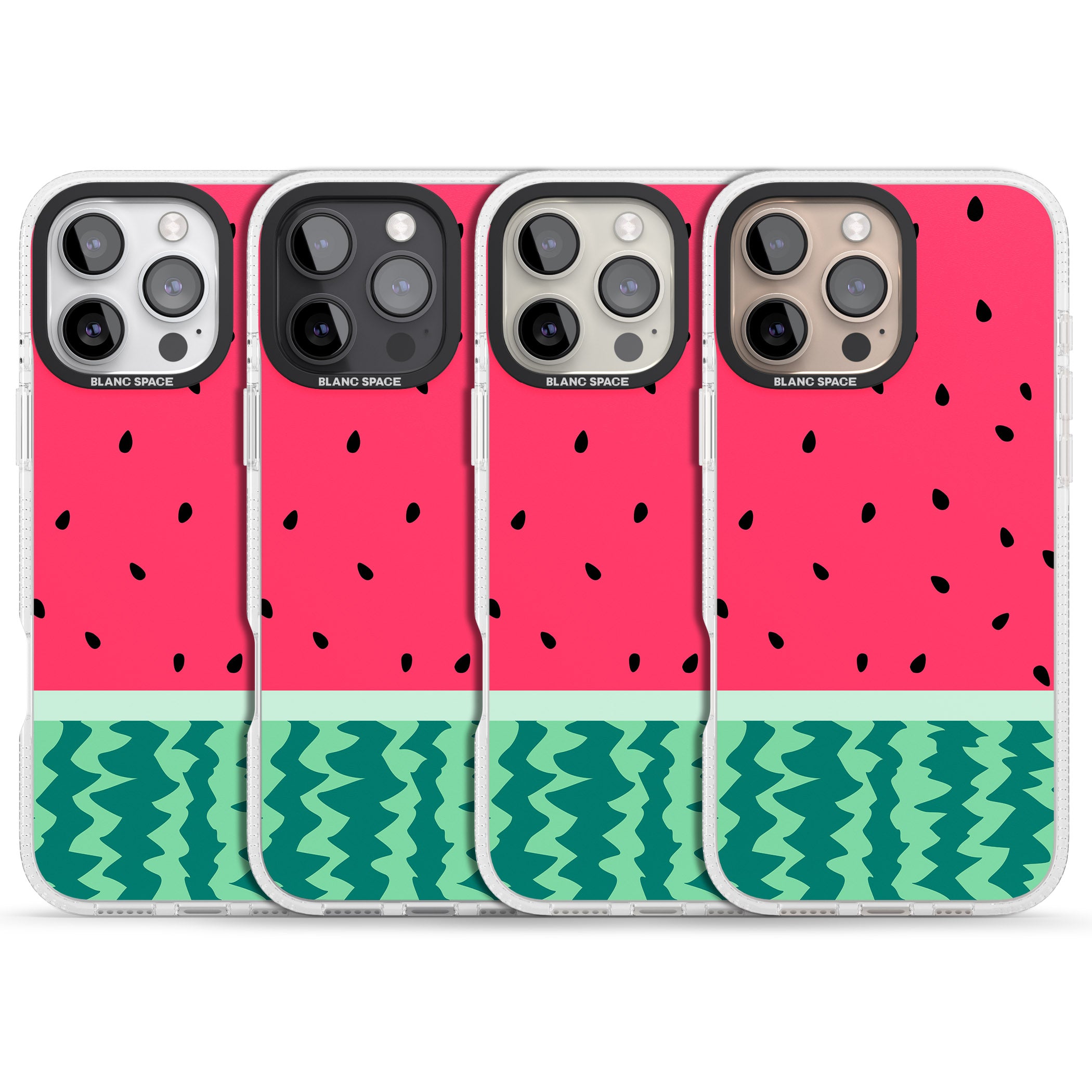 Full Watermelon Print iPhone 16 Pro Max / 16 Pro Clear Case Impact Air - Blanc Space