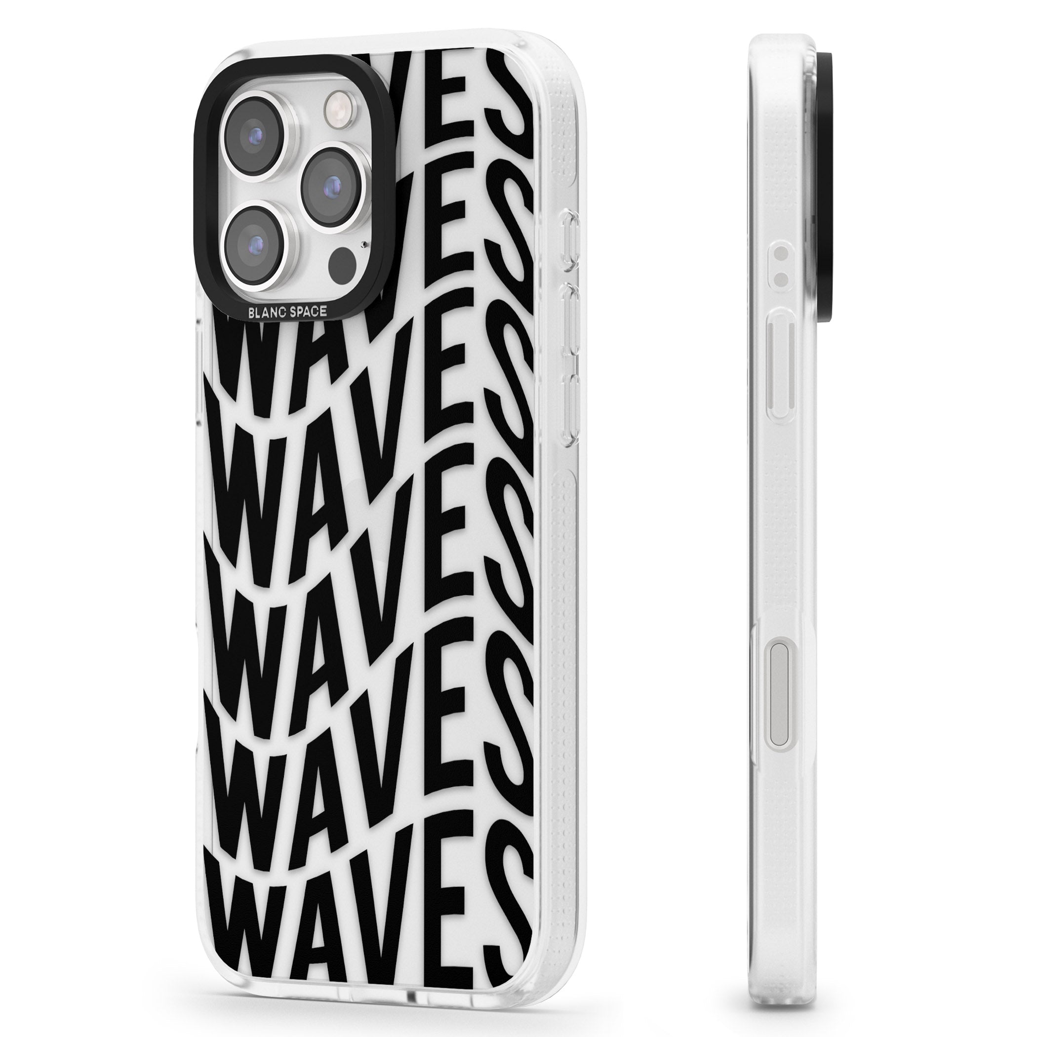 WAVES iPhone 16 Pro Max / 16 Pro Clear Case Impact Air - Blanc Space
